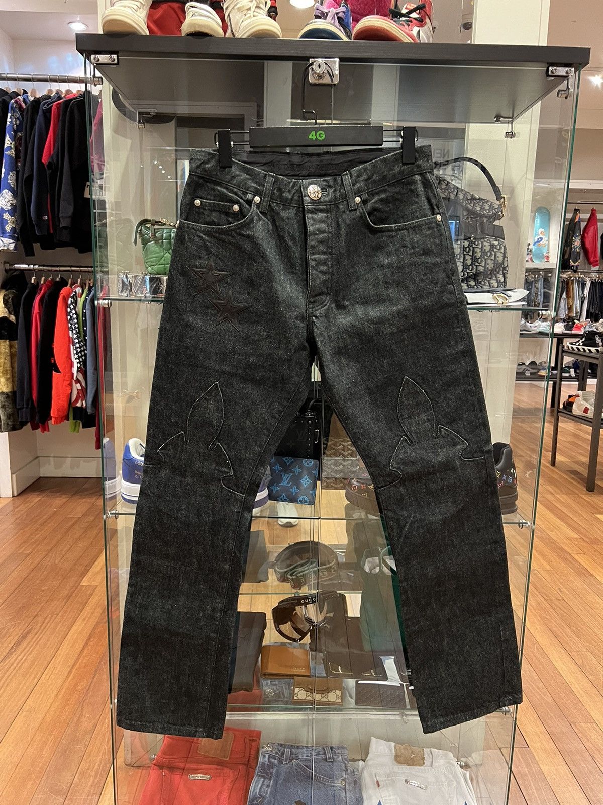 Chrome Hearts Chrome Hearts ‘Second Chances’ Star Patch Fleurknee denim Size US 31 - 4 Thumbnail