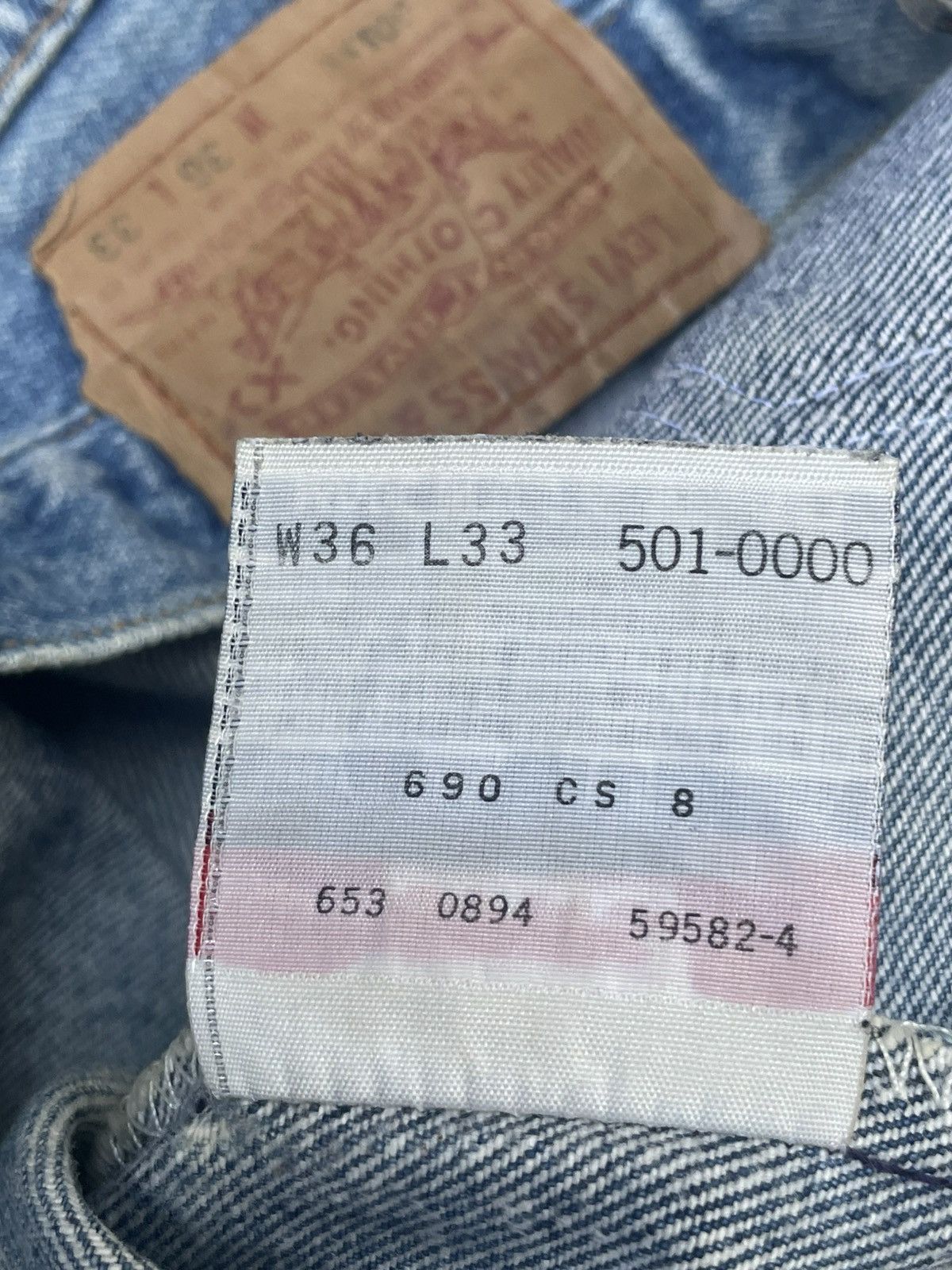 Levi's Vintage Clothing Vintage 1994 Levis 501XX Faded Distresed Size US 34 / EU 50 - 18 Thumbnail