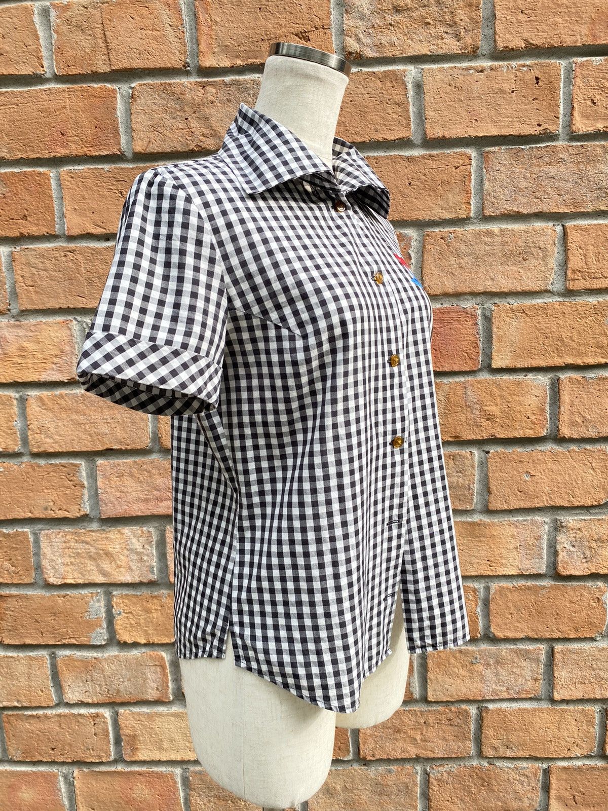 Vivienne Westwood Vivienne Westwood RED LABEL Gingham Embroidered Shirt Size XS / US 0-2 / IT 36-38 - 3 Thumbnail