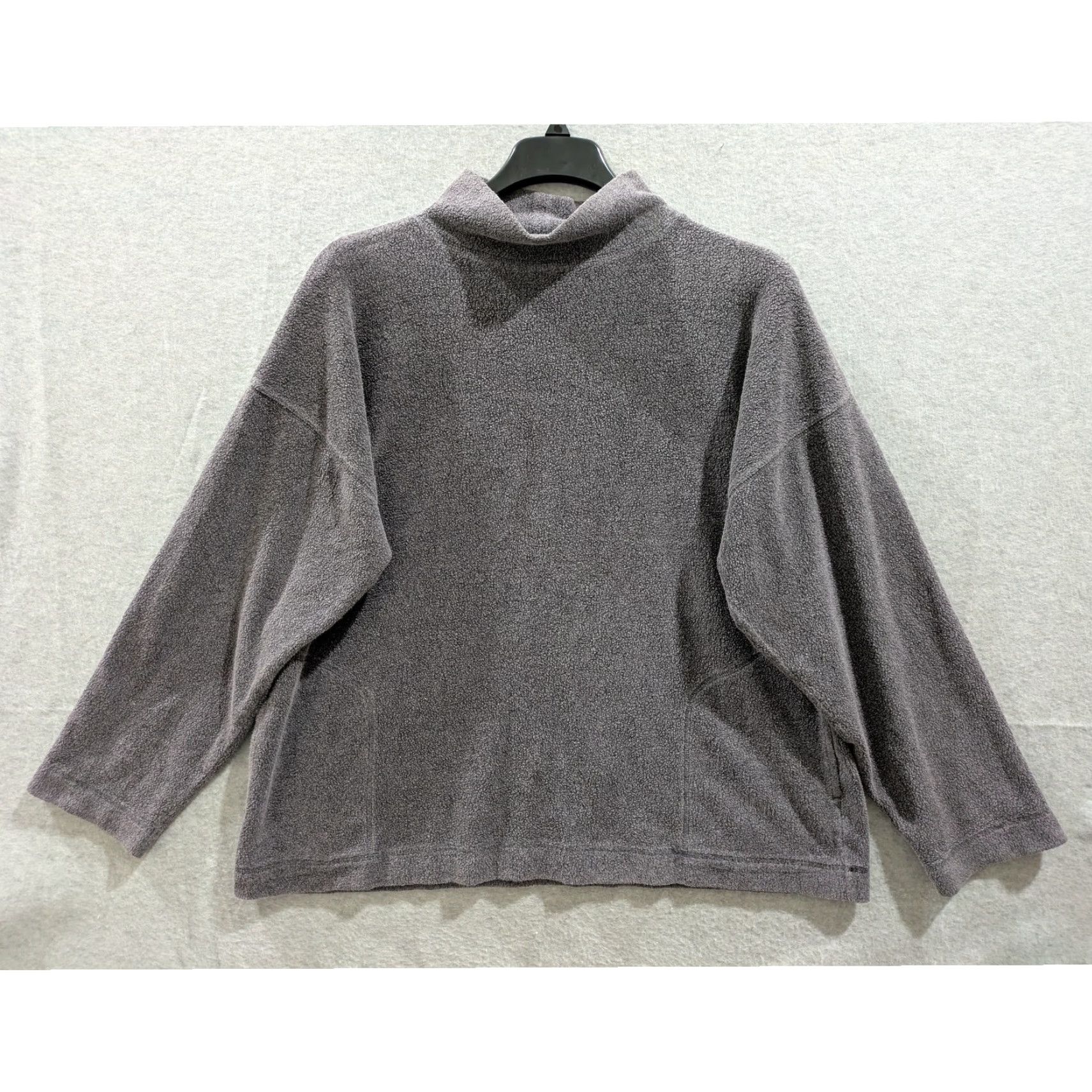 Eileen Fisher Eileen Fisher Sweater Pullover Womens Medium High Neck Pocket Soft Fleece Gray Size M / US 6-8 / IT 42-44 - 2 Thumbnail