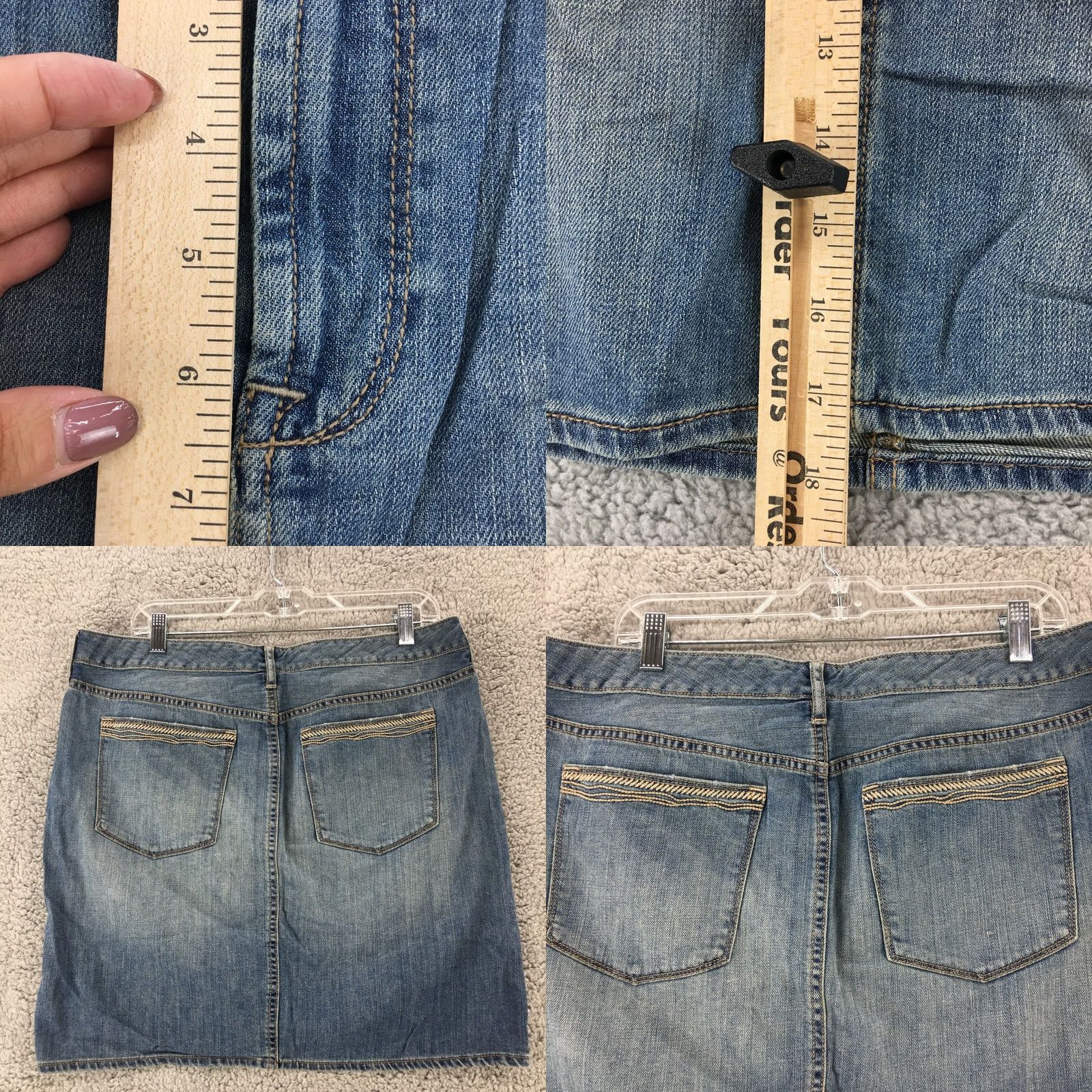 Eddie Bauer Eddie Bauer Denim Skirt Womens 12 Blue Pencil Straight Zip Fly Cotton Blend Skirt Womens 12 Blue Pencil Straight Zip Fly Cotton Blend Size 34" / US 12 / IT 48 - 8 Thumbnail