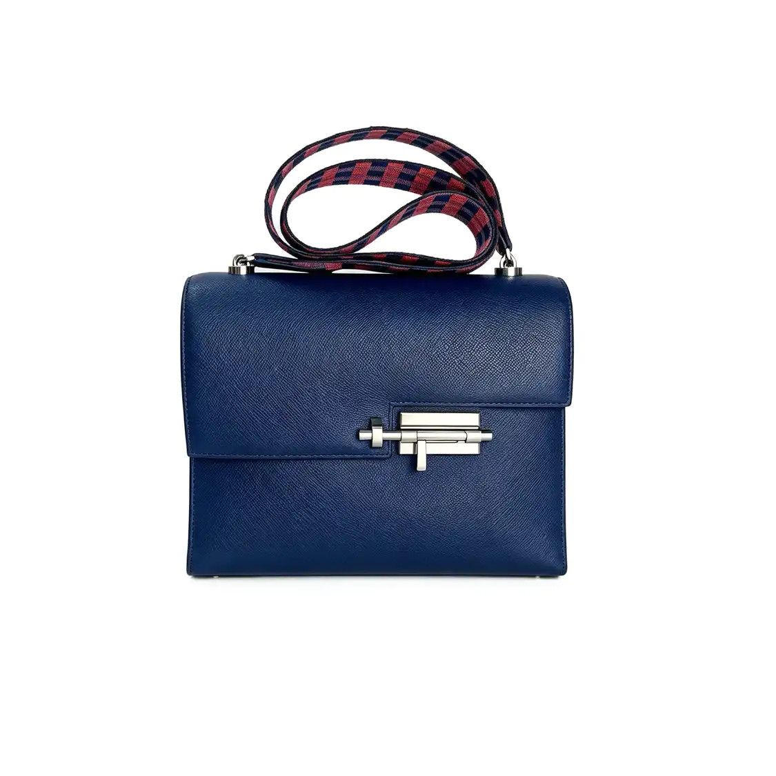 Hermes Hermes Verrou 21 blue cowhide leather Verrou bolt bag shoulder bag silver hardwa Size ONE SIZE - 1 Thumbnail