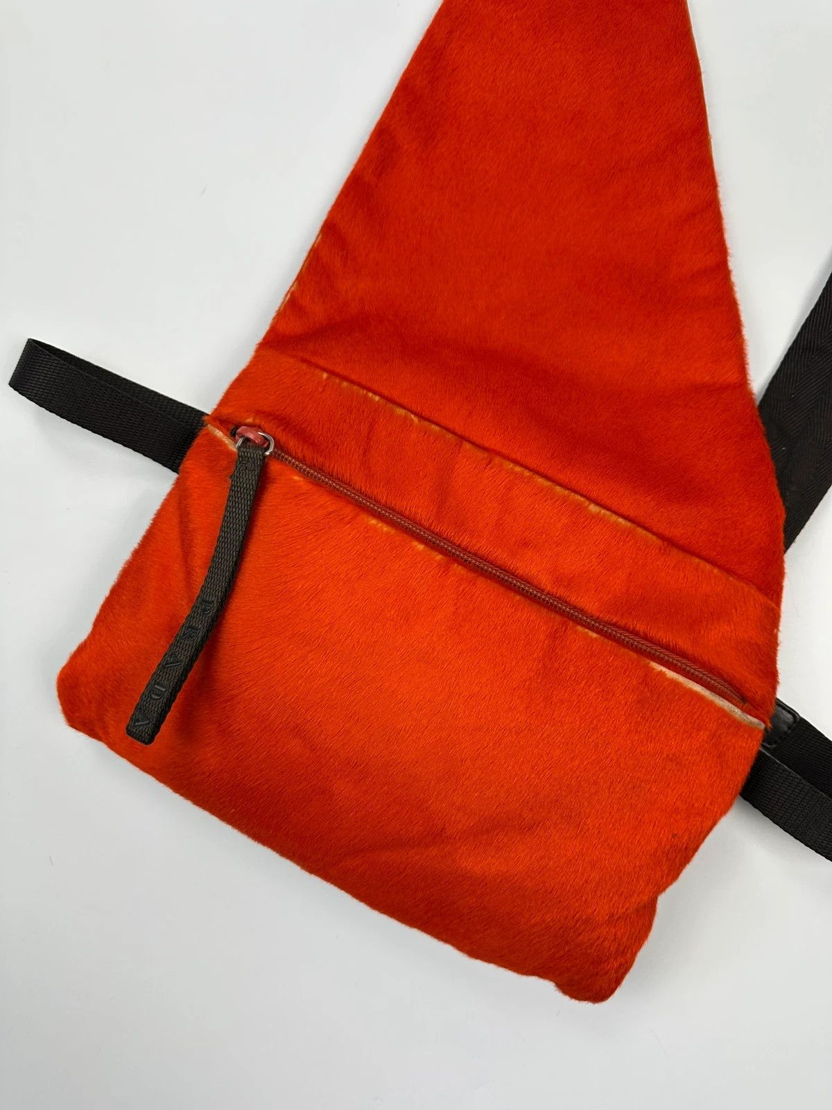 Prada Prada Milano FW99 Orange Fur Holster Chest Sling Bag Size ONE SIZE - 7 Thumbnail