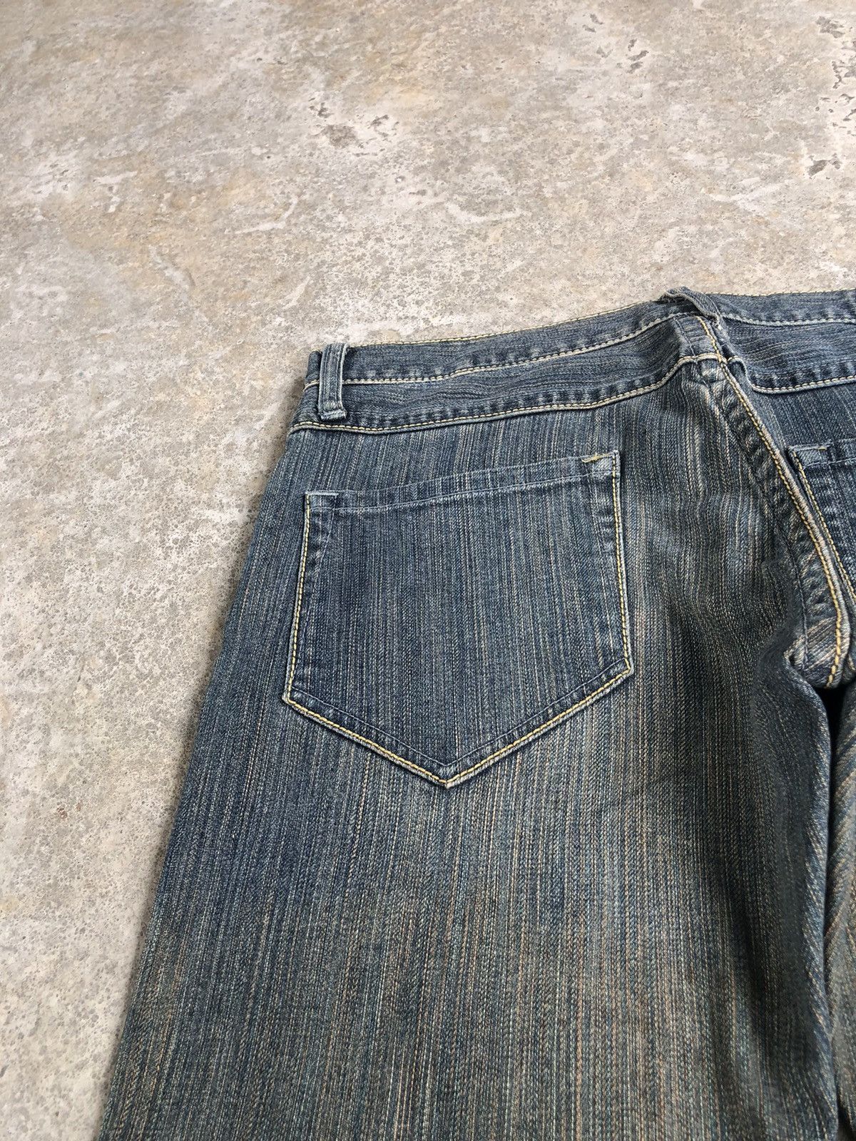 Who Decides War Japanese Takeo Kikuchi Flared Jeans Distressed Jeans Size US 31 - 17 Thumbnail