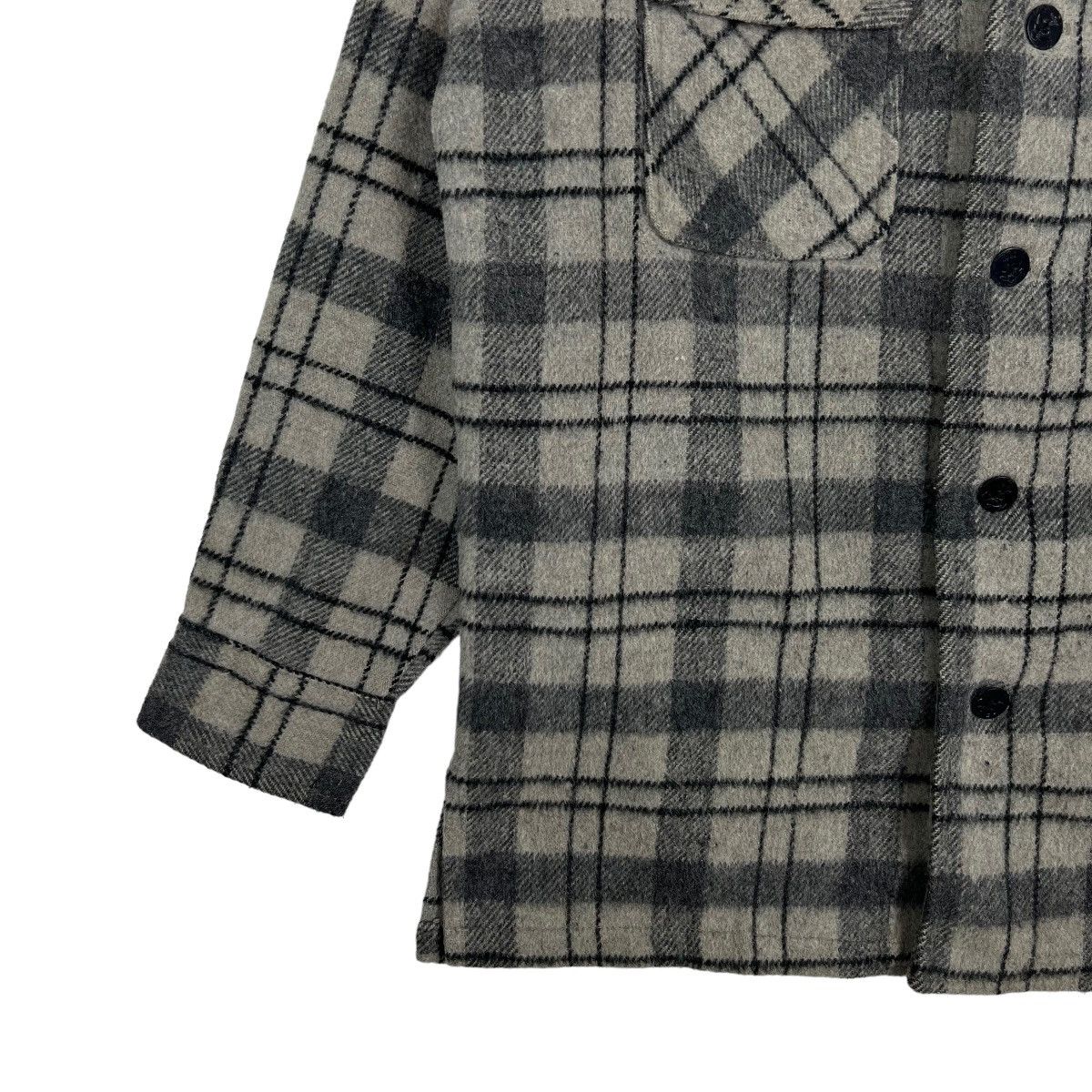 Japanese Brand × Vintage 🔥 VINTAGE STREET GUY PLAID WOOL CPO JACKET Size US M / EU 48-50 / 2 - 4 Thumbnail