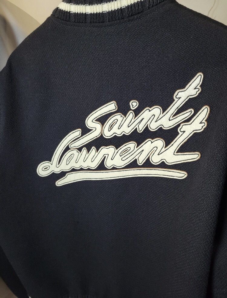 Saint Laurent Paris × Yves Saint Laurent Saint Laurent YSL wool Teddy baseball jacket2410-Nextarrow Size US M / EU 48-50 / 2 - 3 Thumbnail