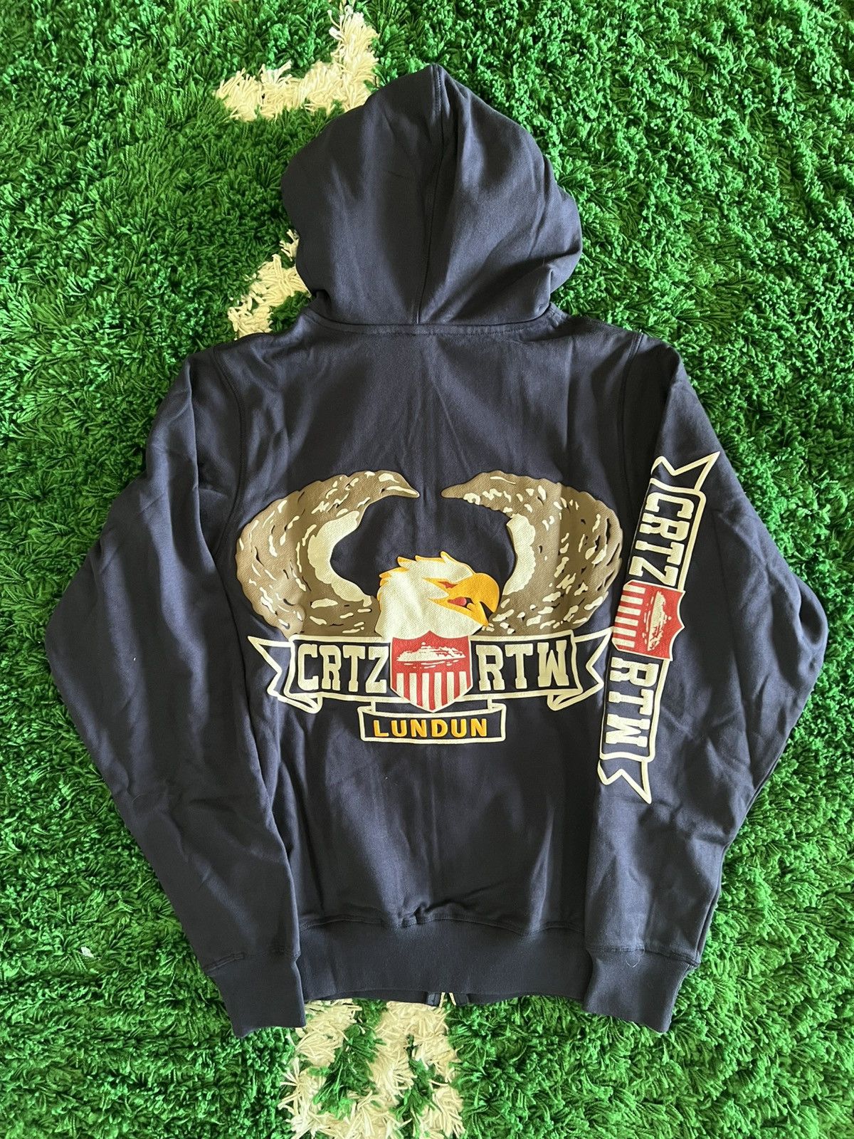 Corteiz Corteiz Eagle Dipset Zip-Up Hoodie Blue Size US M / EU 48-50 / 2 - 2 Thumbnail