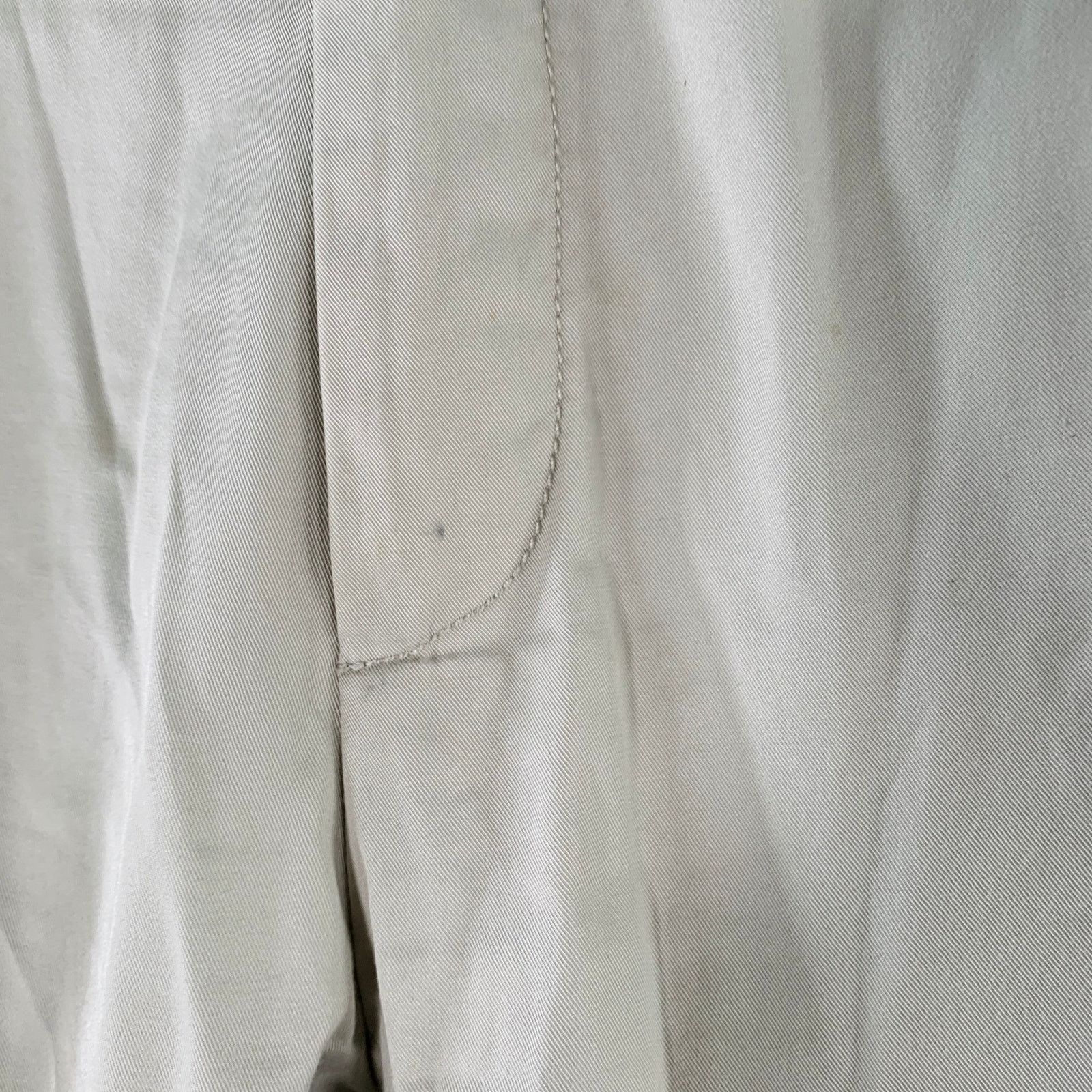 Lanvin LANVIN Size 32 Ivory Cotton Ankle Zip Flat Front Dress Pants Size US 32 / EU 48 - 6 Thumbnail