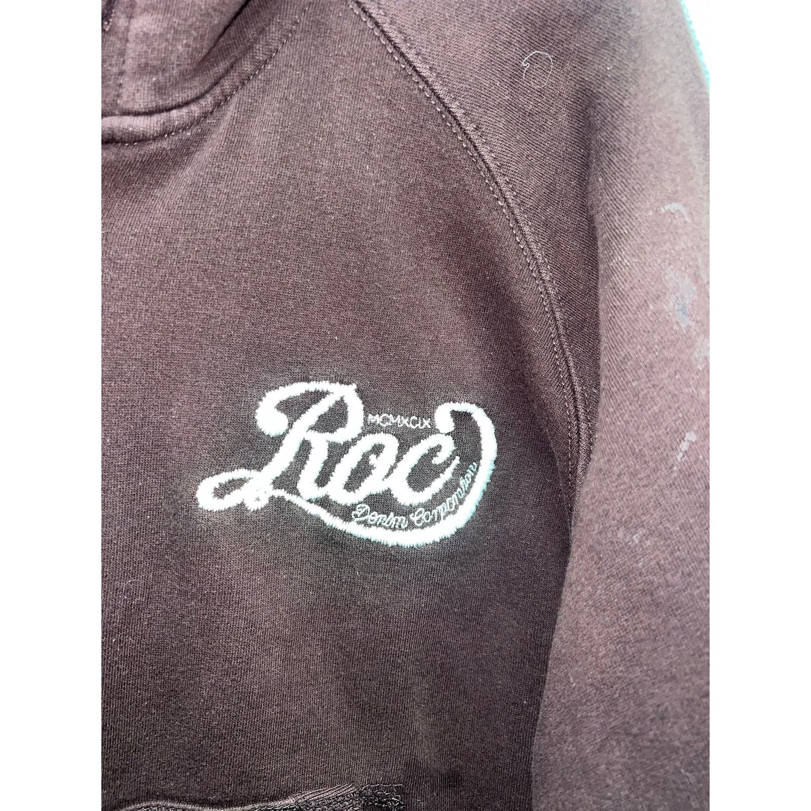 Vintage Rocawear Brown Hoodie Roc Denim Co Premium Honor Y2K Large Size US L / EU 52-54 / 3 - 3 Thumbnail