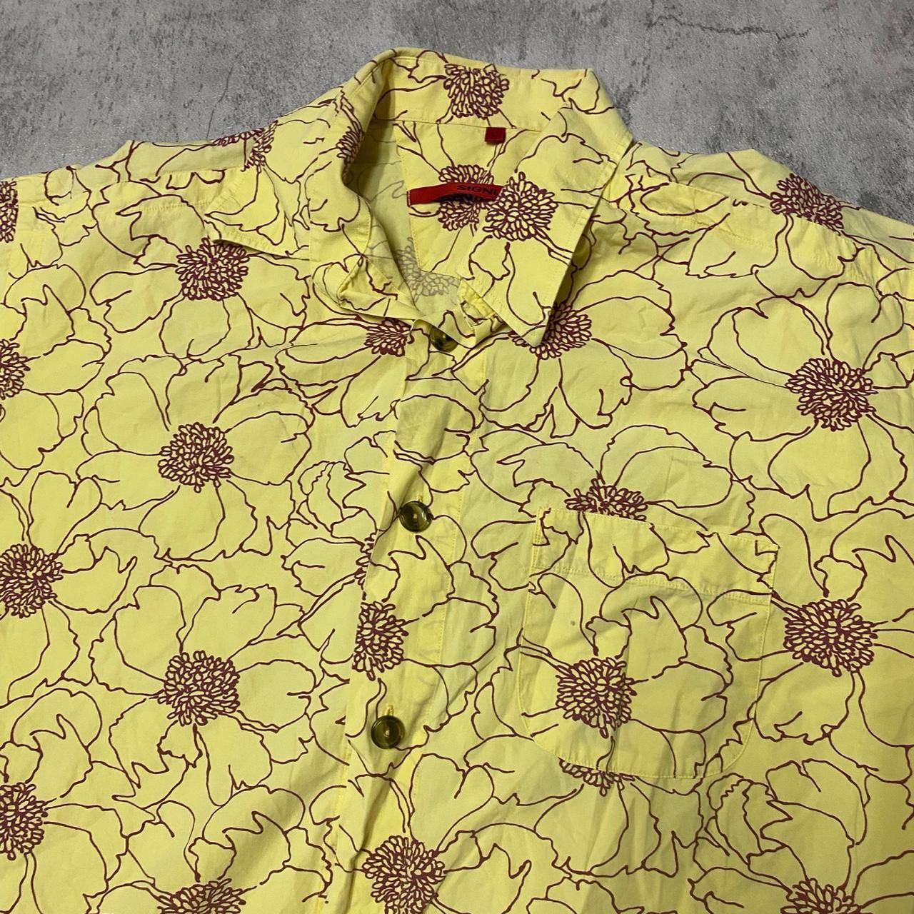 Other Yellow floral button-up shirt with brown accents Size US L / EU 52-54 / 3 - 2 Thumbnail
