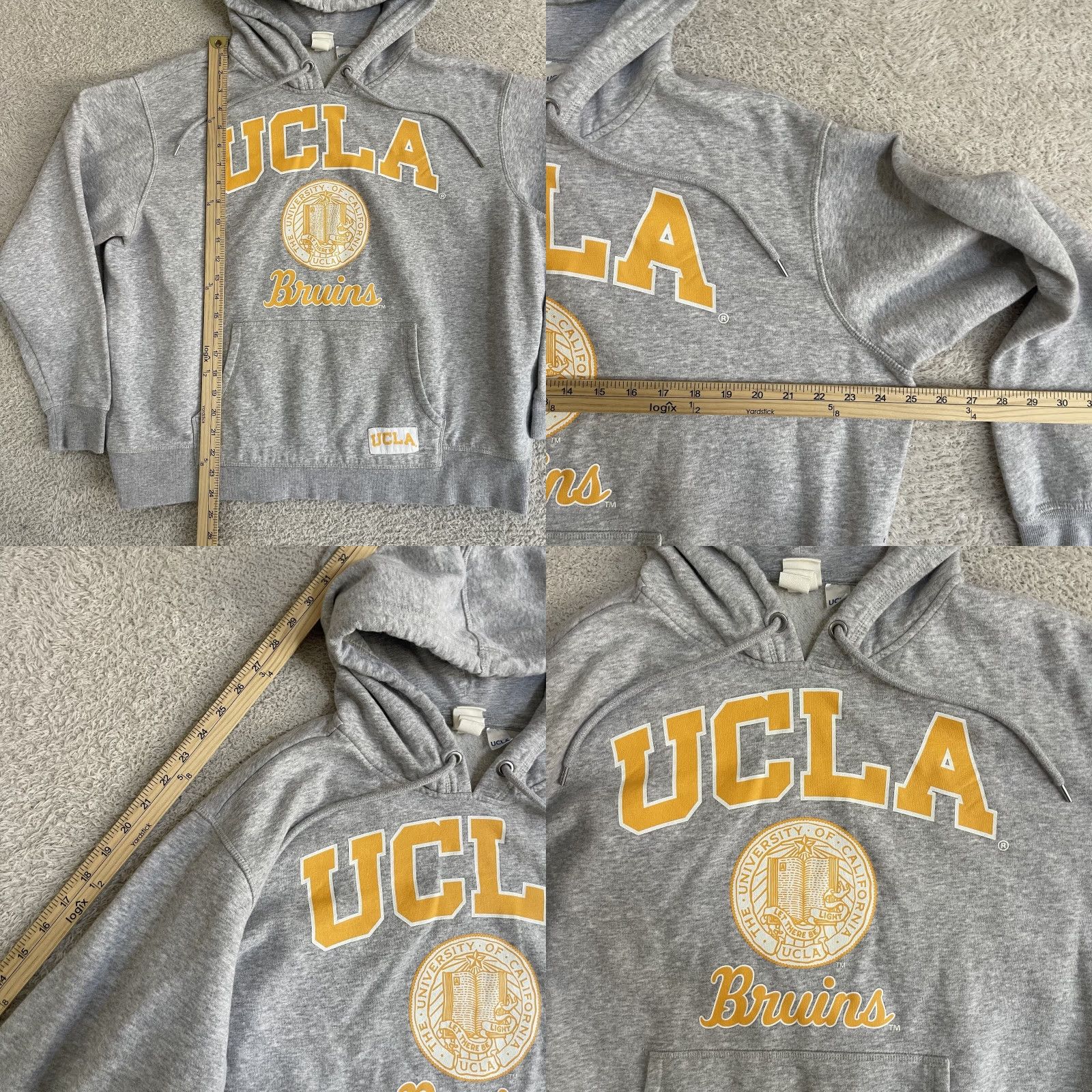 H&M UCLA H&M Hoodie Women's XL Gray Pullover College BOXY Bruins Basketball Y2K Womens Size XL / US 12-14 / IT 48-50 - 8 Thumbnail