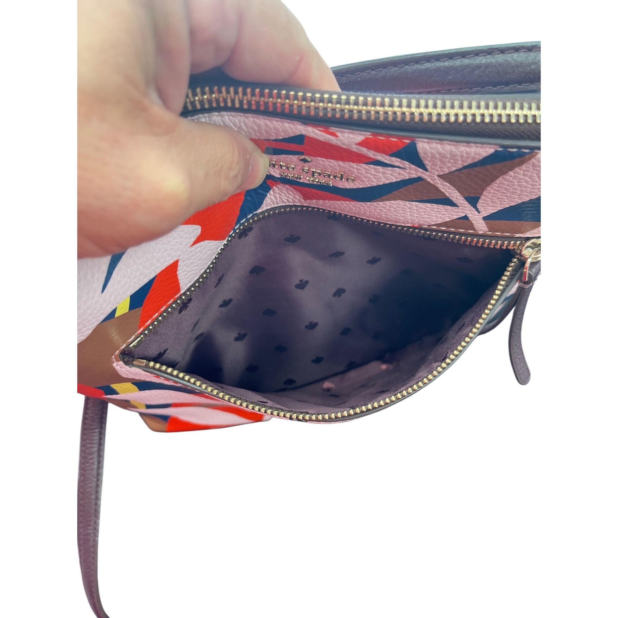 Kate Spade Kate Spade NY woms blue red floral crossbody handbag 9.5"x10 Size ONE SIZE - 17 Thumbnail