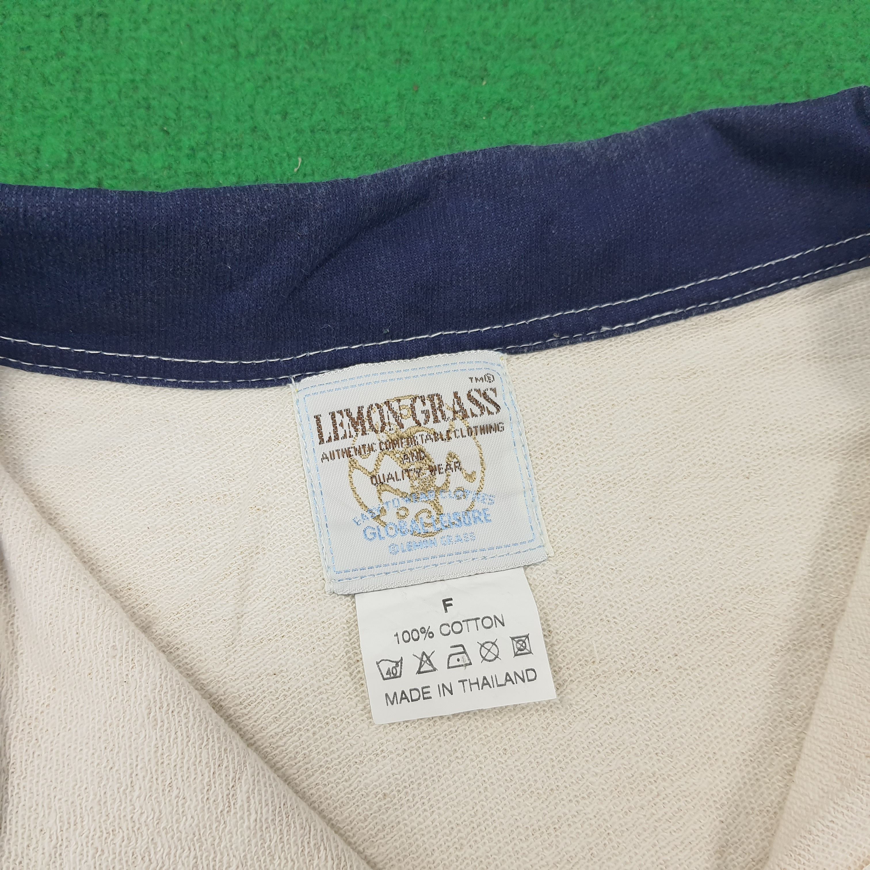 Designer × Vintage Vintage Lemongrass Half Zipper Designer Polo Shirt C222N16 Size XXL / US 16-18 / IT 52-54 - 4 Thumbnail