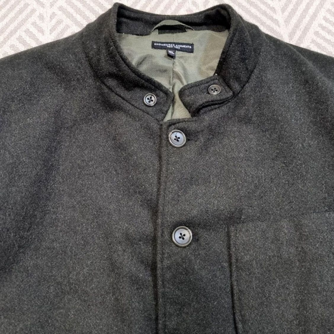 Engineered Garments ENGINEERED GARMENTS GRIM JACKET MEN XL DARK GREEN POLYESTER, REGULAR SIZE, ZIPPER? BUTTON, USED Size US XL / EU 56 / 4 - 2 Thumbnail