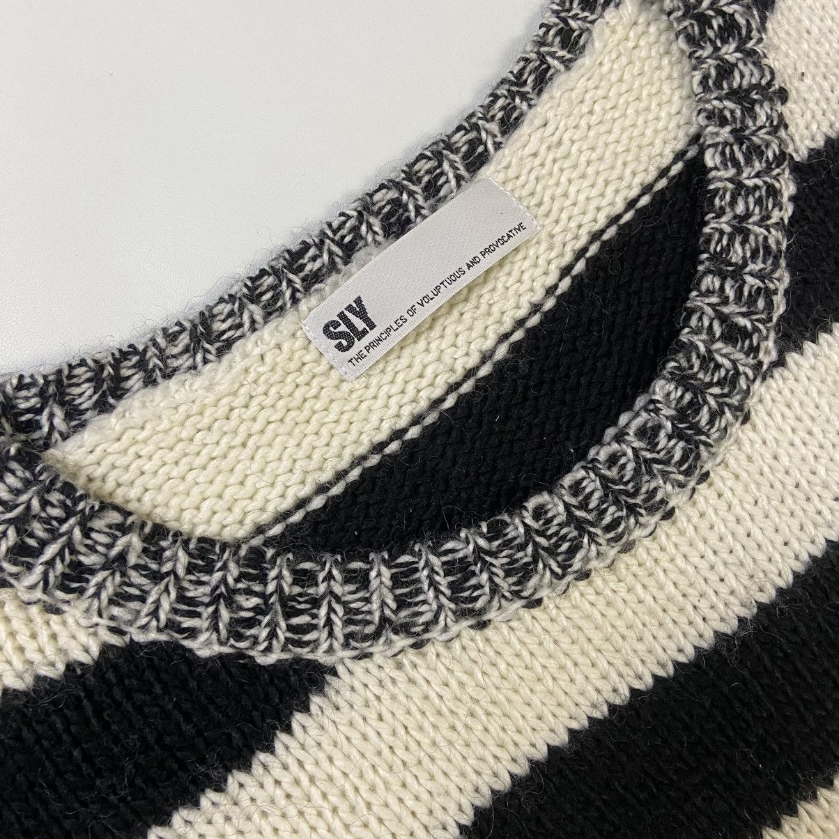 SLY SLY Japanese Designer Striped Knit Sweater Grunge Avant Vibe Size US XXL / EU 58 / 5 - 3 Thumbnail