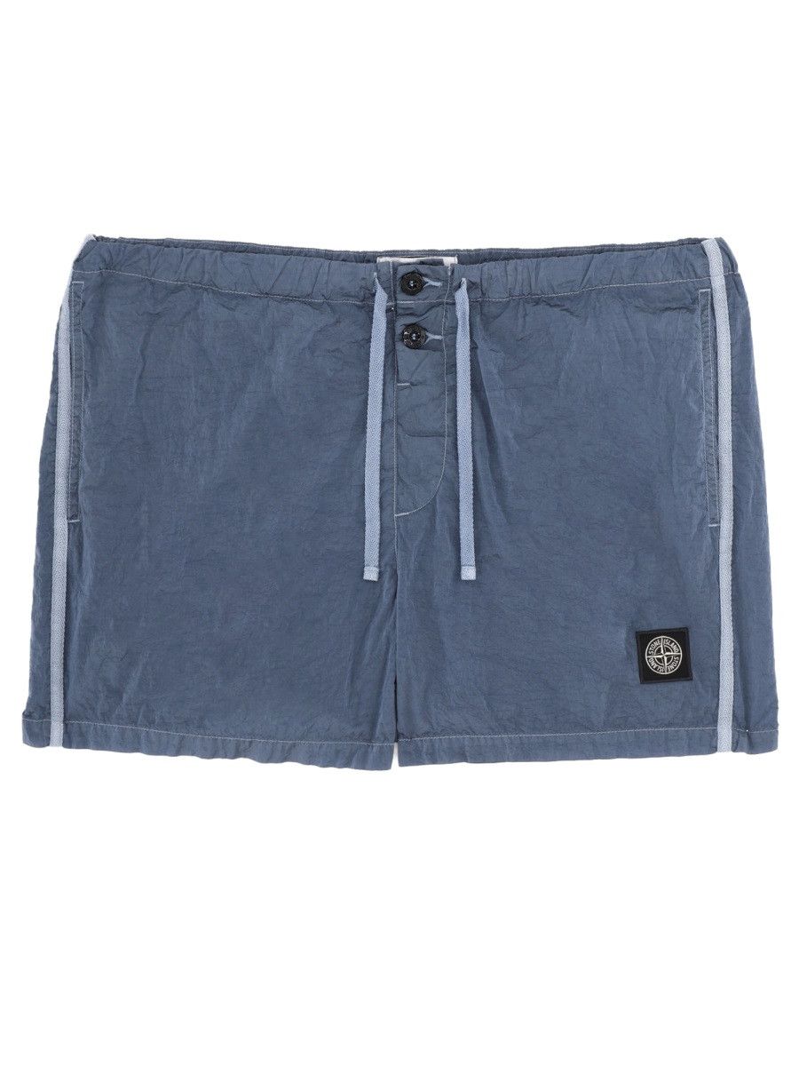 Stone Island STONE ISLAND SWIMSUIT WITH LOGO PATCH - BLUE Size US 30 / EU 46 - 1 Thumbnail