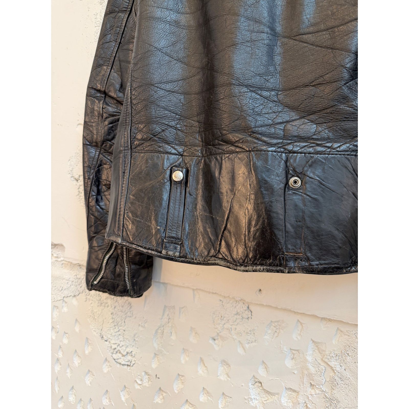 Vintage Vintage 60's Leather Motorcycle Biker Jacket Size US L / EU 52-54 / 3 - 8 Thumbnail