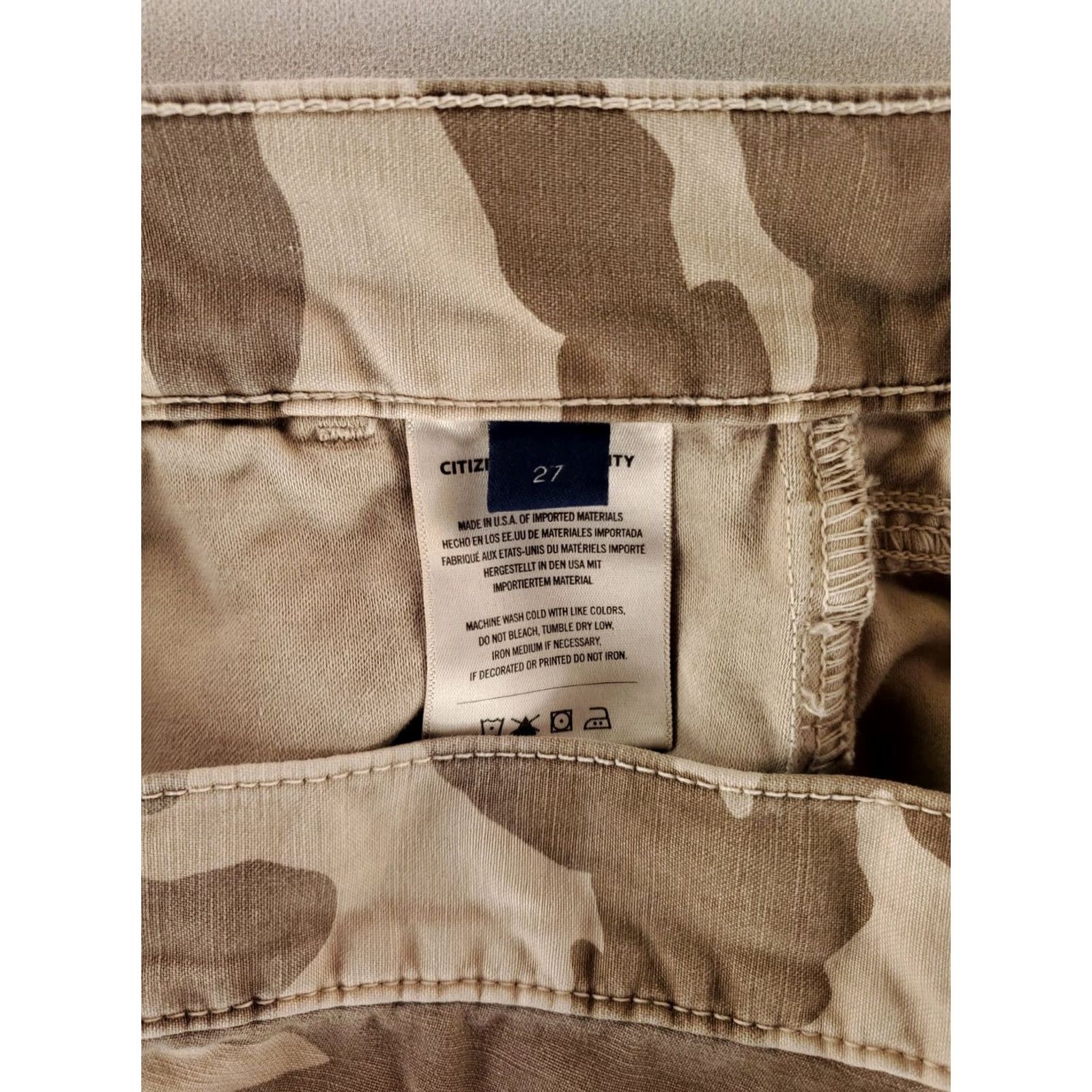 Citizens Of Humanity COH Leah Cargo Pants Camo Womens 32x25 Regular Multicolor Chino Pants Citizens of Humanity COH Leah Cargo Camouflage Women 32 Regular Female Size 24" / US 00 / IT 34 - 3 Thumbnail
