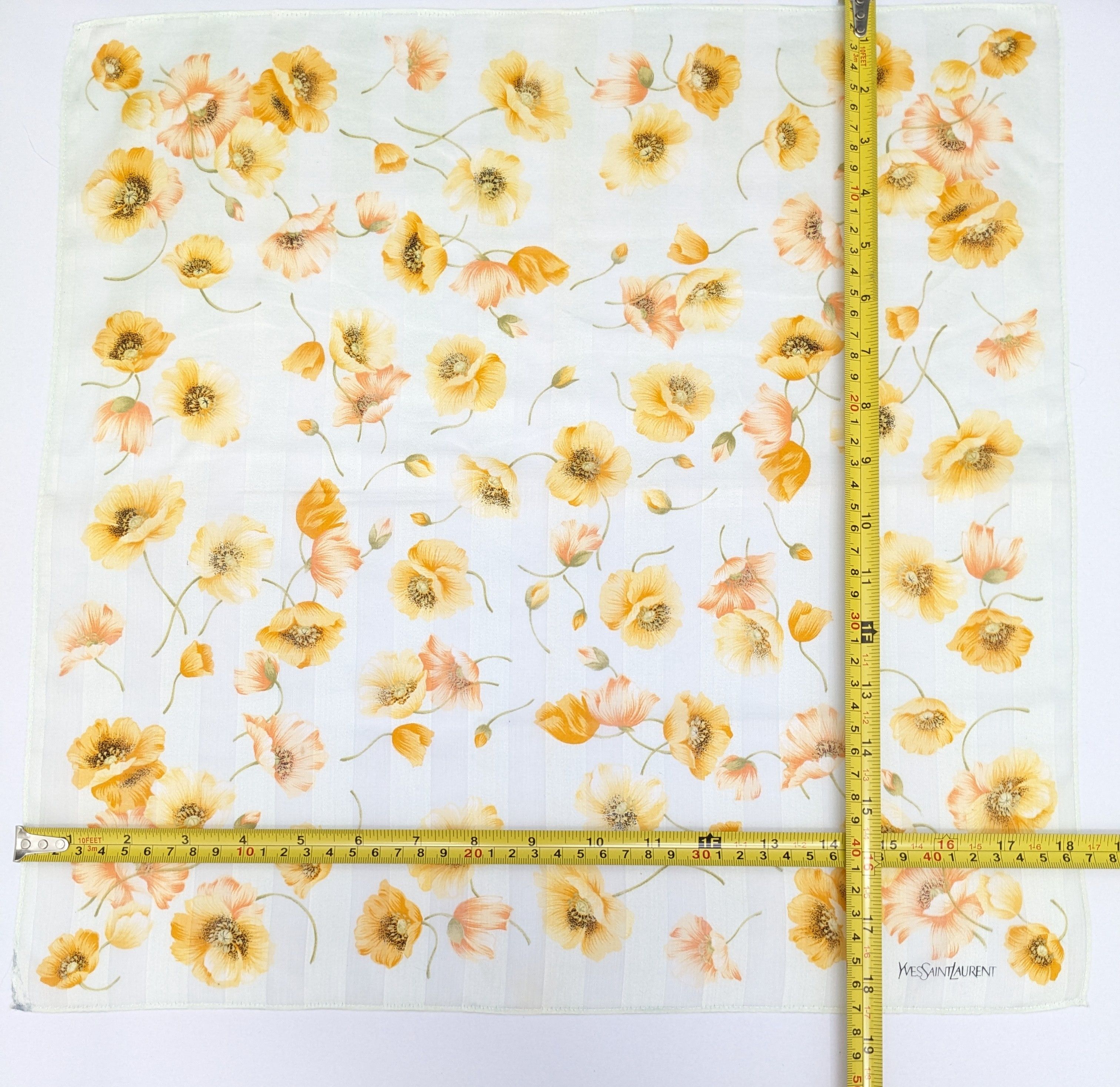 Yves Saint Laurent Vintage Yves Saint Laurent YSL Handkerchief Poppy Floral Size ONE SIZE - 4 Thumbnail