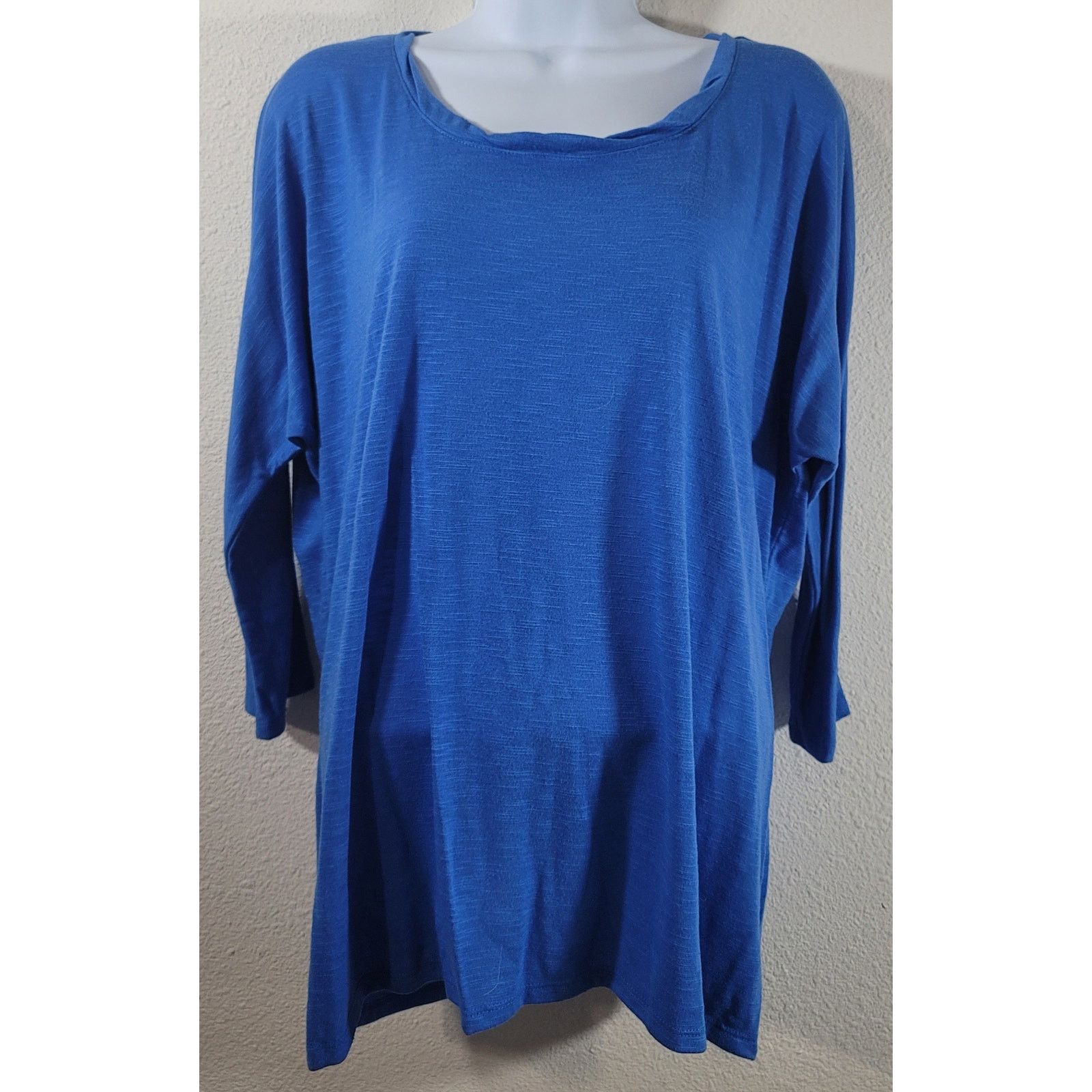 Other Cato Blue Round Neck Dolman 3/4 Sleeves Top Large Size L / US 10 / IT 46 - 1 Thumbnail