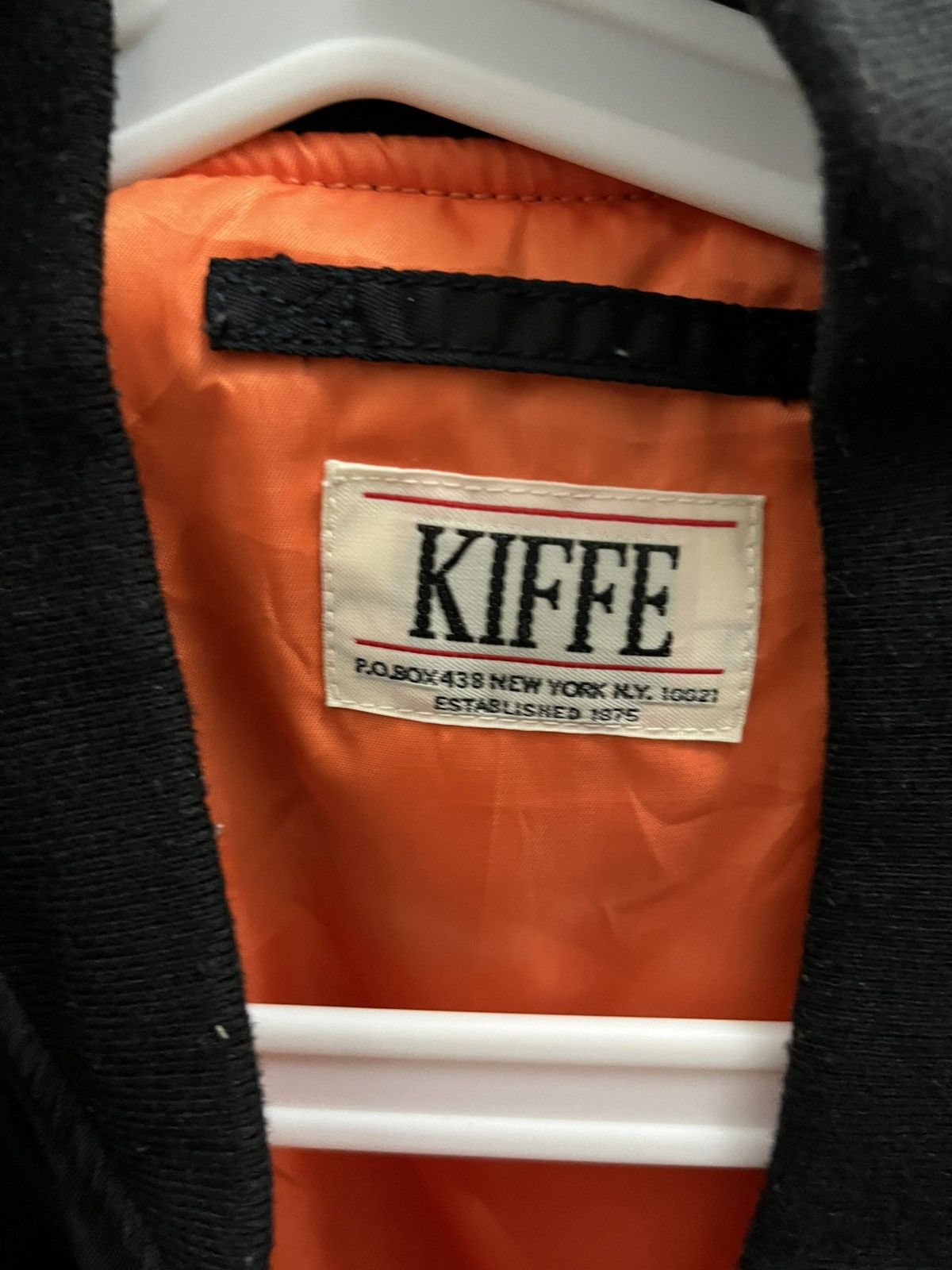 Vintage Vintage KIFFE Bomber Jacket – Black/Orange – Military Style Size US XL / EU 56 / 4 - 3 Thumbnail
