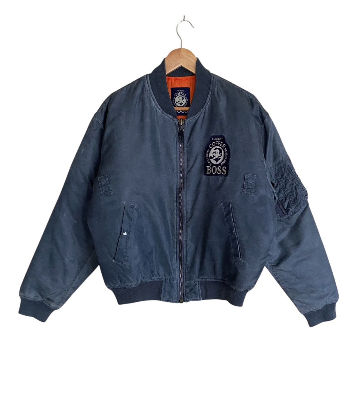 Vintage Vintage Brand Coffee Boss MA-1 Flight Jacket 1990s Size US M / EU 48-50 / 2 - 1 Thumbnail