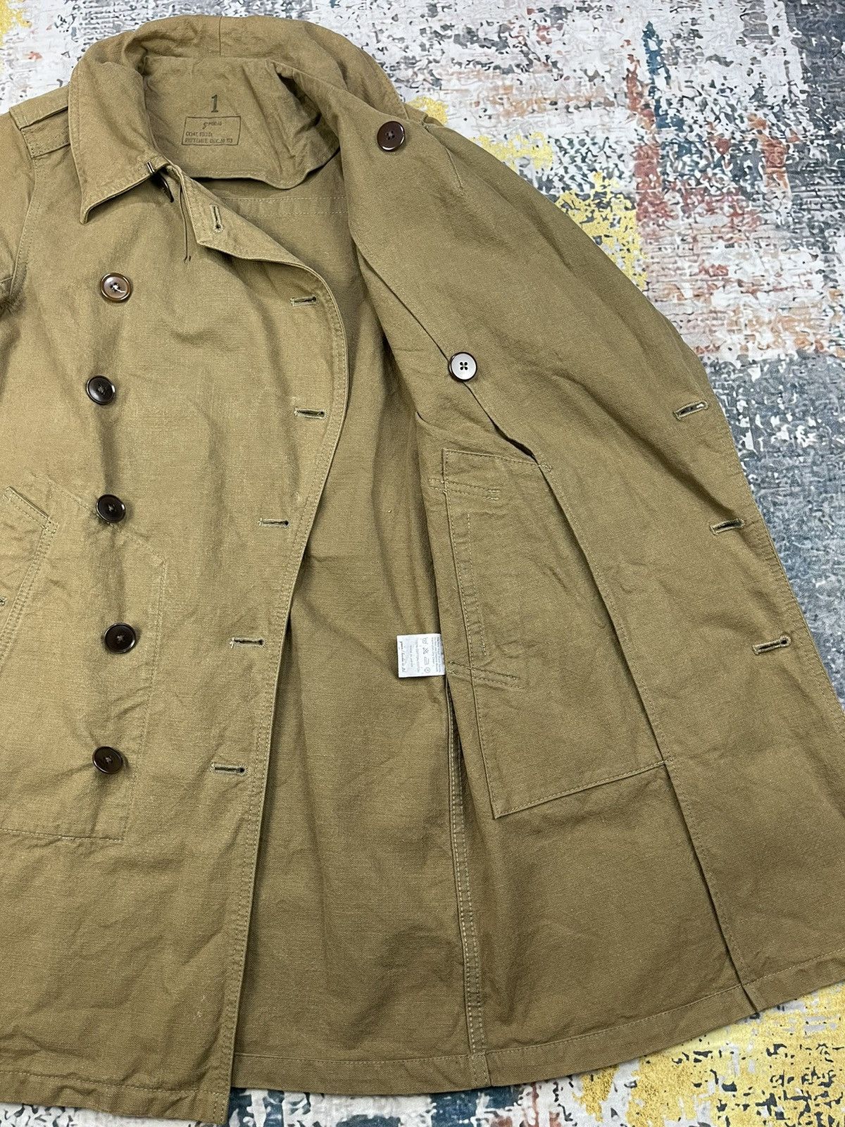 Vintage Vintage Green Bowles Military Field Coat Jacket Size US XXS / EU 40 - 12 Thumbnail