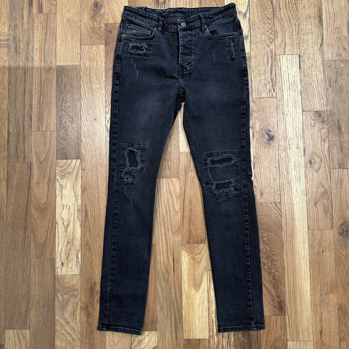Ksubi Ksubi Knee Patched Faded Black Denim Jeans Size 32 Size US 32 / EU 48 - 1 Thumbnail