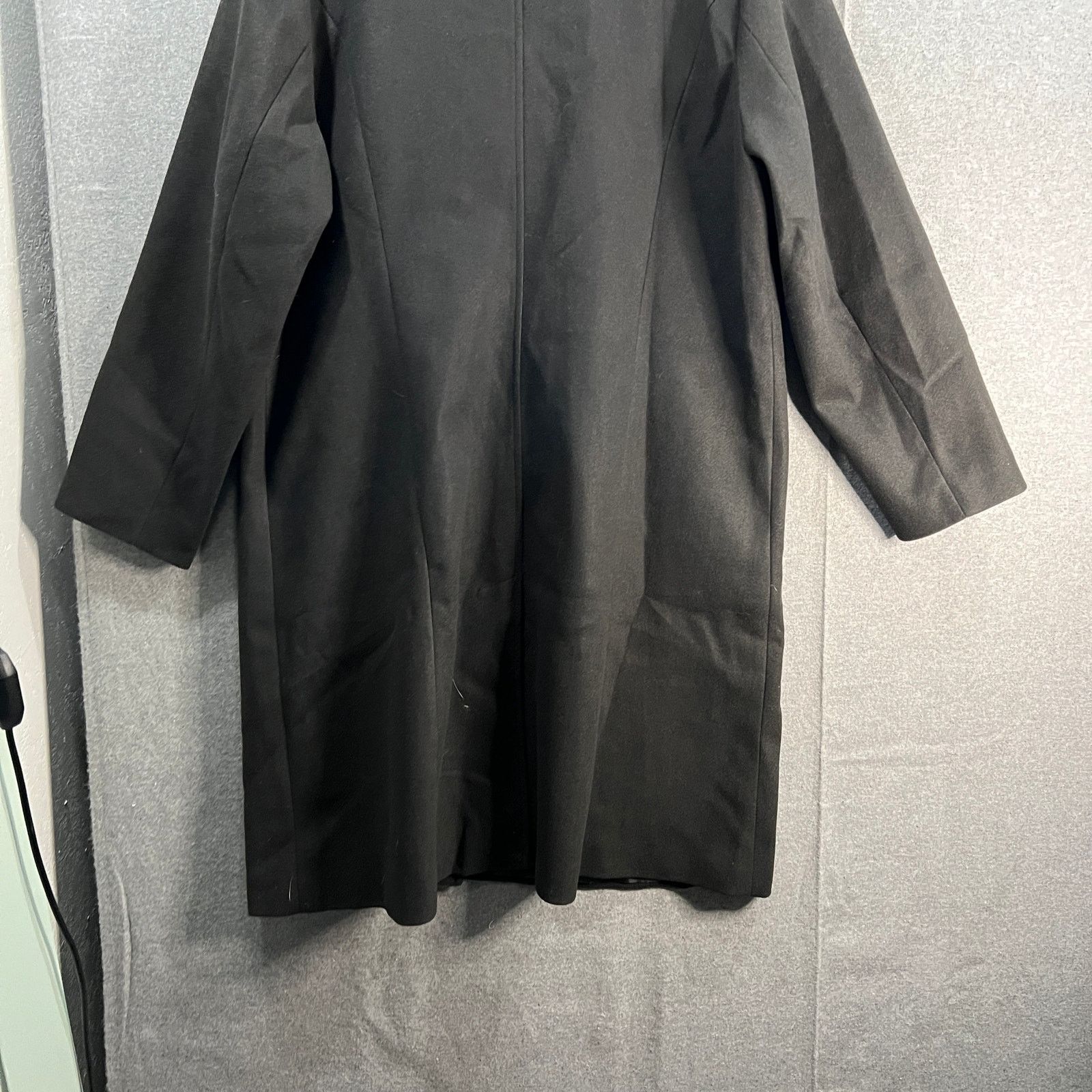 Other Thread Collective Faux Wool Notch Collar Long Coat Black Size XL / US 12-14 / IT 48-50 - 19 Thumbnail