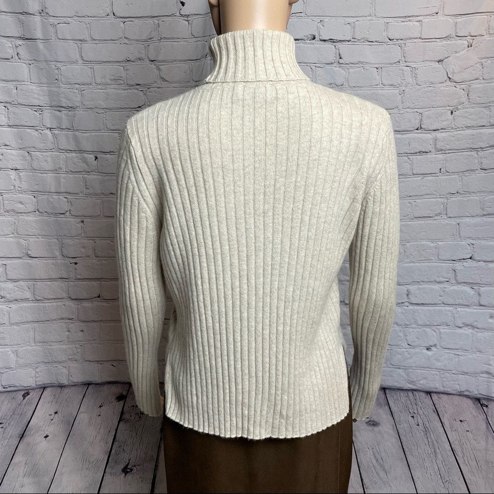 Other Purecashmere NYC Turtleneck Rib Sweater Oatmeal Cashmere Si Size S / US 4 / IT 40 - 5 Thumbnail