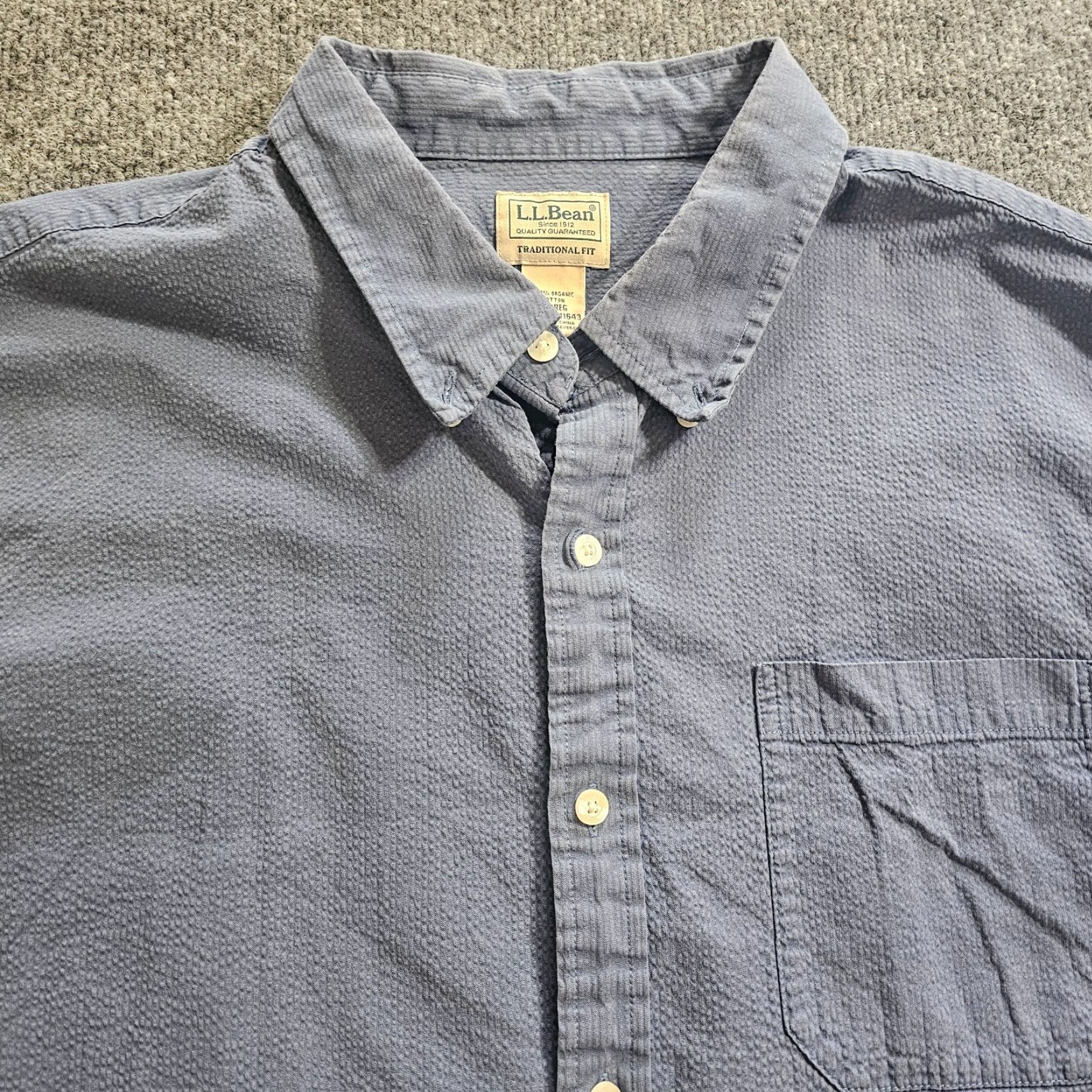 Vintage LL Bean Shirt Mens XL Blue Button Long Sleeve Traditional Career Classic Size US XL / EU 56 / 4 - 2 Thumbnail