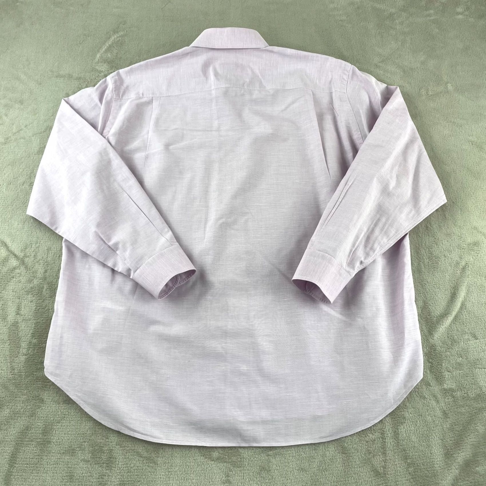 Brioni Brioni Shirt Men XL Lavender Linen Cotton Blend Long Sleeve Designer Made Italy Size US XL / EU 56 / 4 - 5 Thumbnail