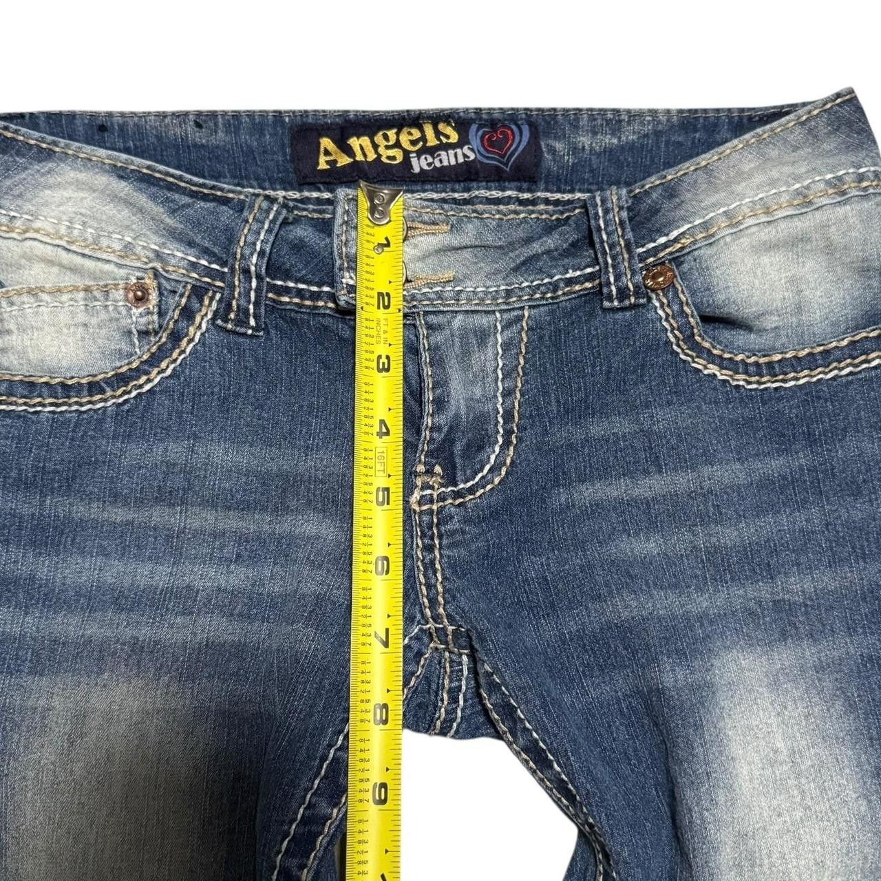 Other Y2K Angels Ramie Straight Leg Faded Jeans Women's 29x29.75 Size 29" - 6 Thumbnail