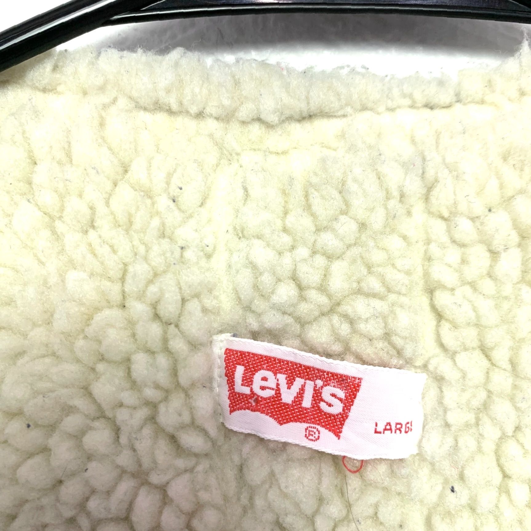 Levi's VINTAGE Levi's Denim Jean Sherpa Vest Large Orange Tab Western Rockabilly Shirt/Coat Mens Size US 33 - 3 Thumbnail