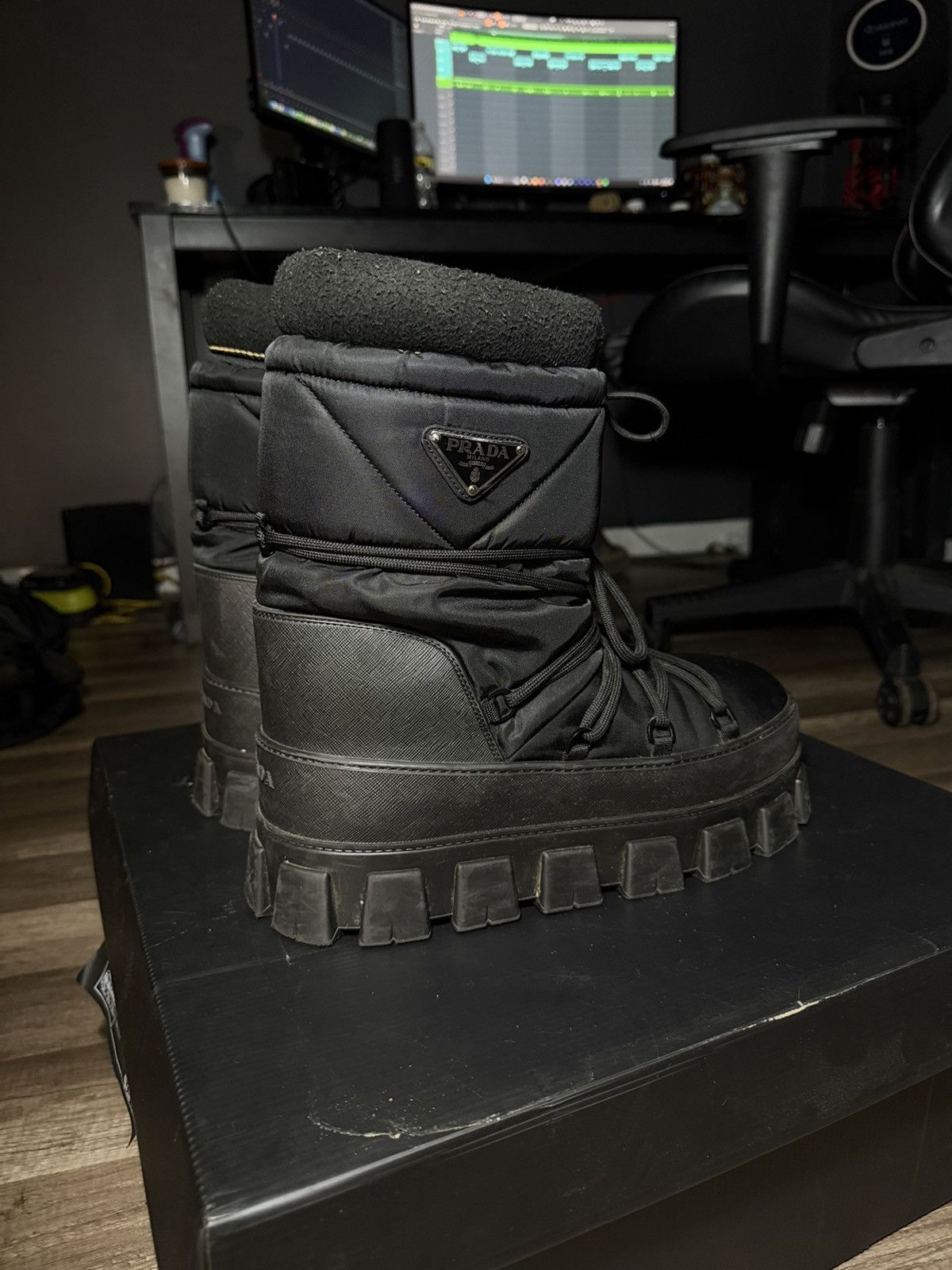 Prada Prada Recycled Nylon Snow Boots Size US 9 / EU 42 - 3 Thumbnail