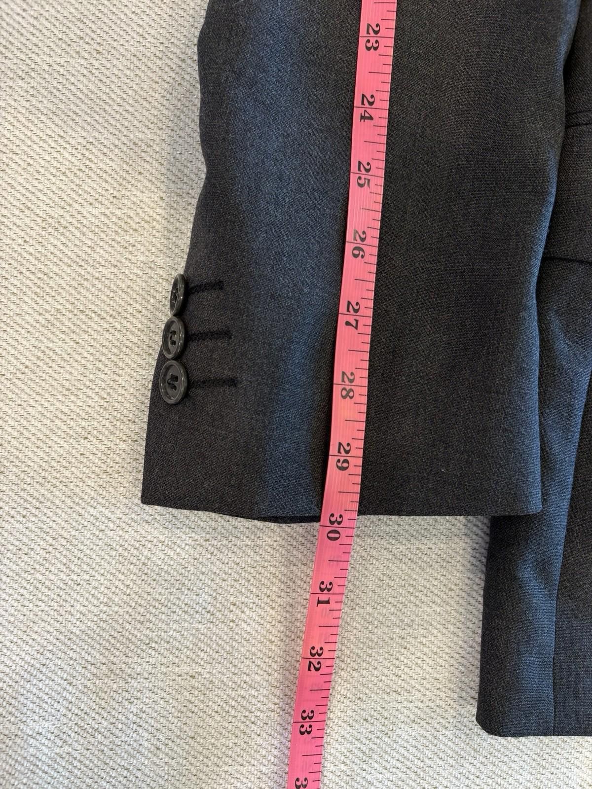 Pierre Cardin Vintage Pierre Cardin Charcoal Double Breast Jacket Wool 40R Size 40R - 6 Thumbnail