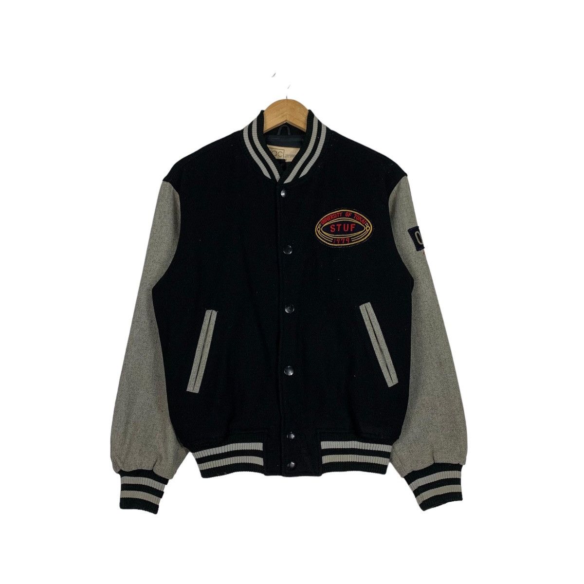 Japanese Brand y.jac UNIVERSITY OF TOKAI Wool Varsity Jacket #1061-C48 Size US L / EU 52-54 / 3 - 1 Thumbnail
