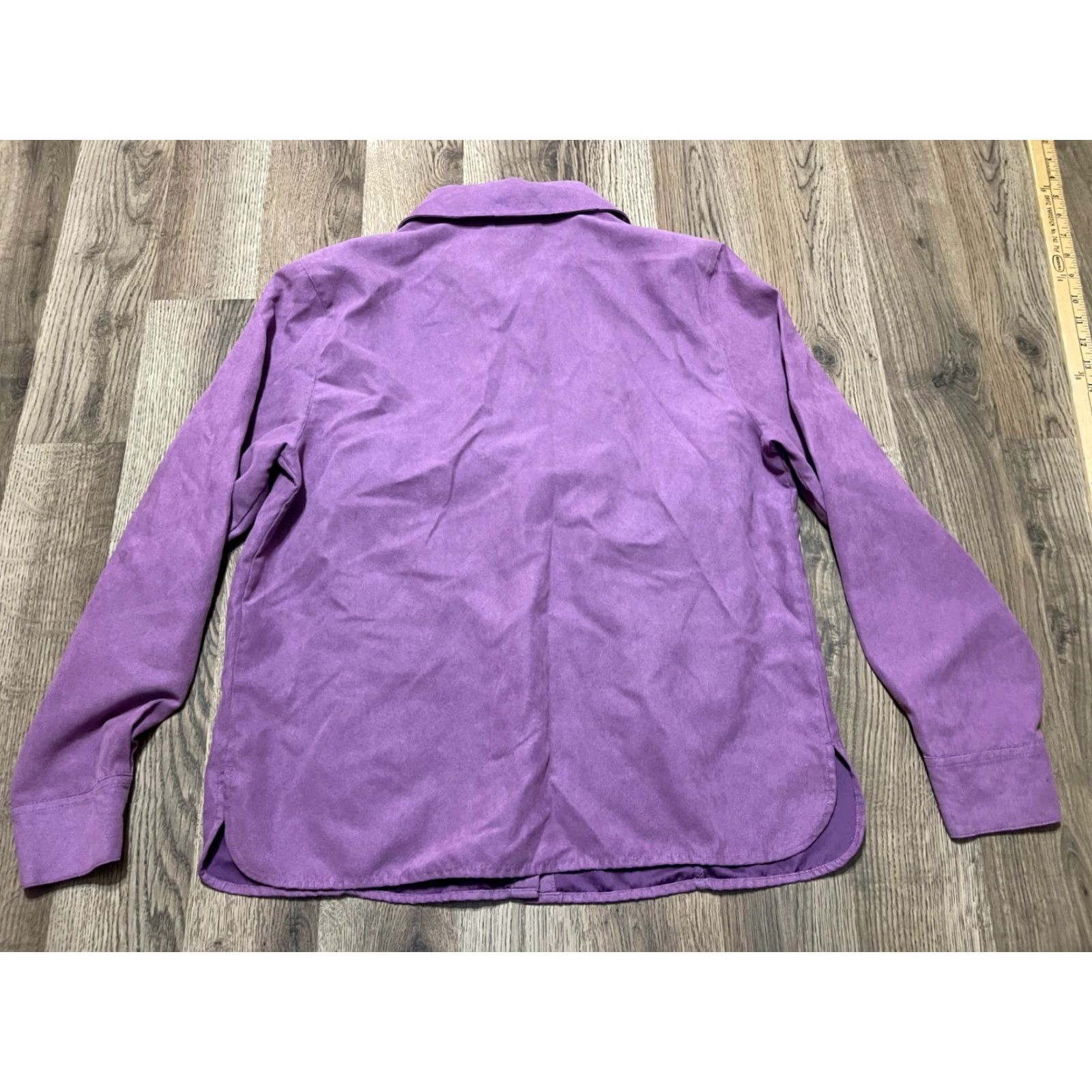 Vintage Studio Works Shirt Women Purple Button Up Long Sleeve M Size M / US 6-8 / IT 42-44 - 2 Thumbnail