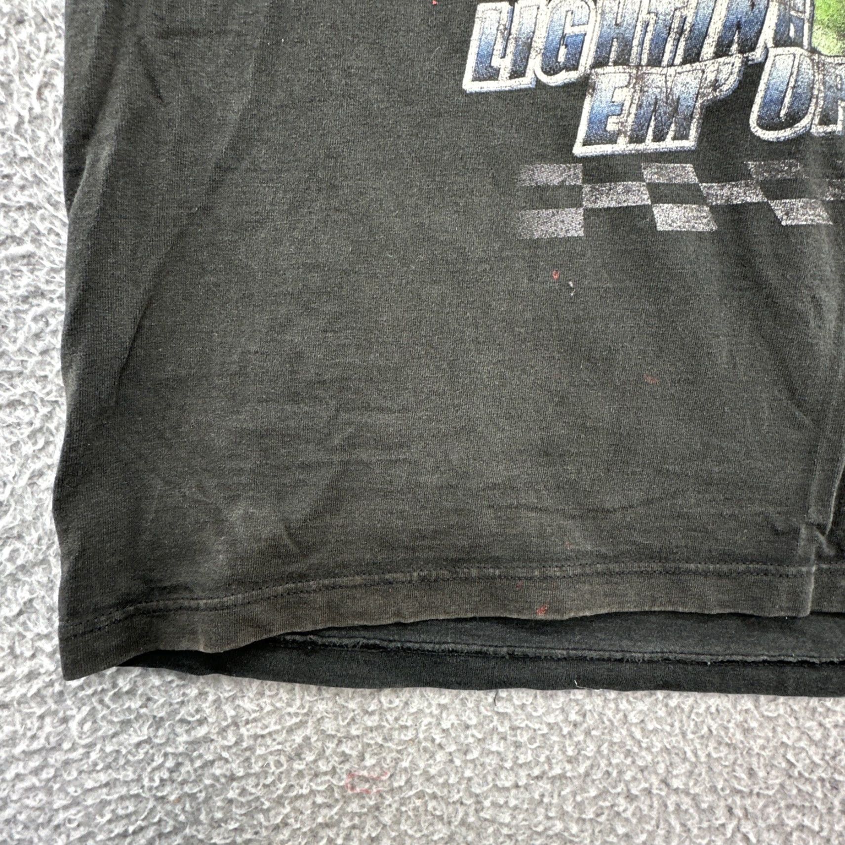 Chase Authentics VINTAGE NASCAR Bobby Labonte #18 T Shirt Lighting Em' Up Chase Authentics Large Black 90s Mens T-Shirt Shirts Men Racing Nascar Size US L / EU 52-54 / 3 - 2 Thumbnail