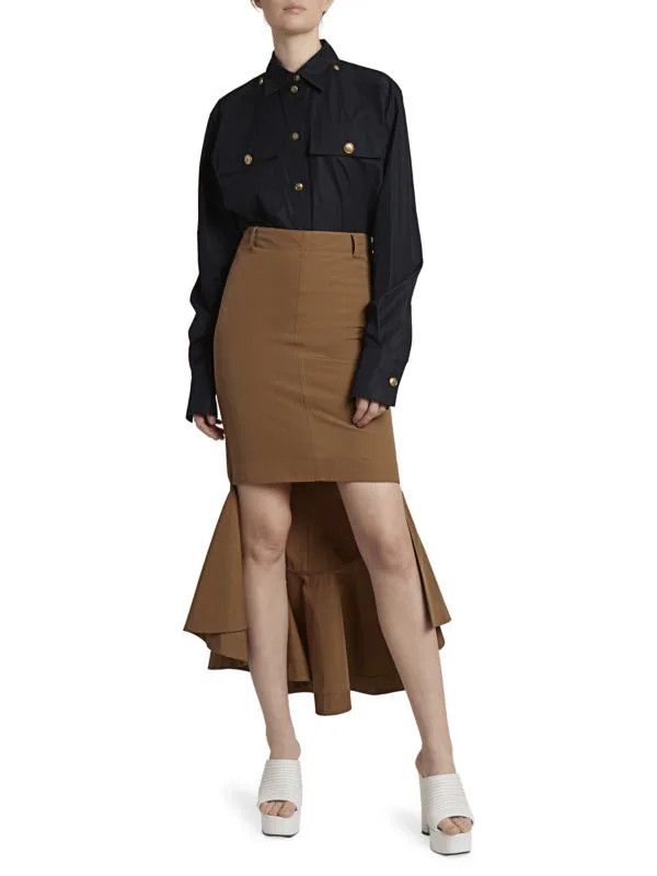 Givenchy o1y0925 Mini Skirt in Brown Size 27" / US 4 / IT 40 - 5 Thumbnail