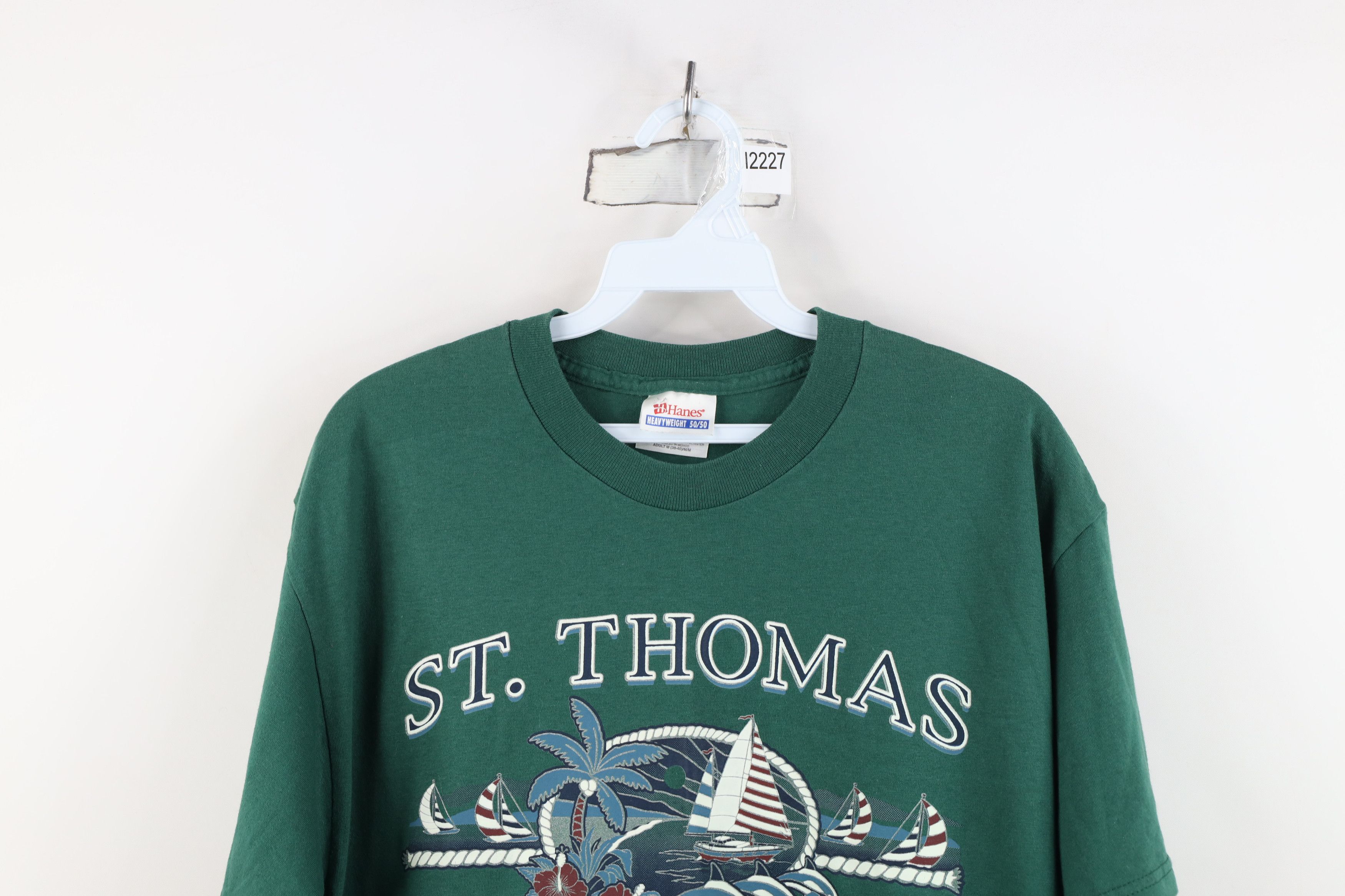 Vintage Vintage 90s Streetwear Thomas Virgin Islands Sailing T-Shirt Size US M / EU 48-50 / 2 - 2 Thumbnail