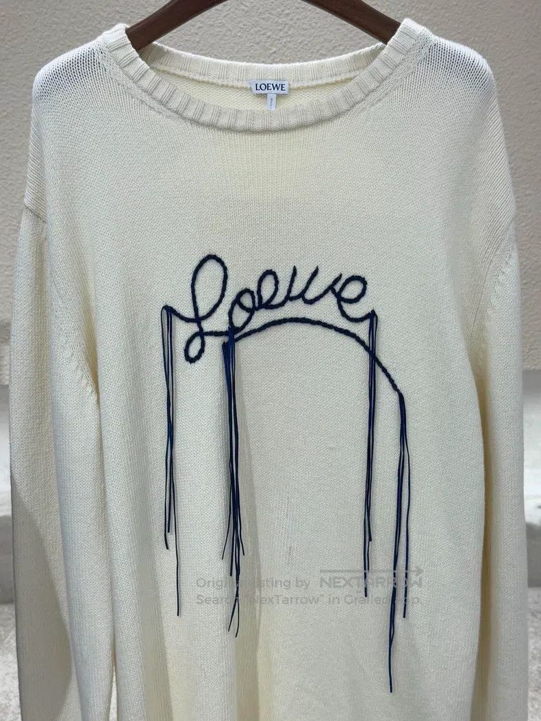 Loewe Loewe Ivory Embroidered Sweater Size M / US 6-8 / IT 42-44 - 3 Thumbnail