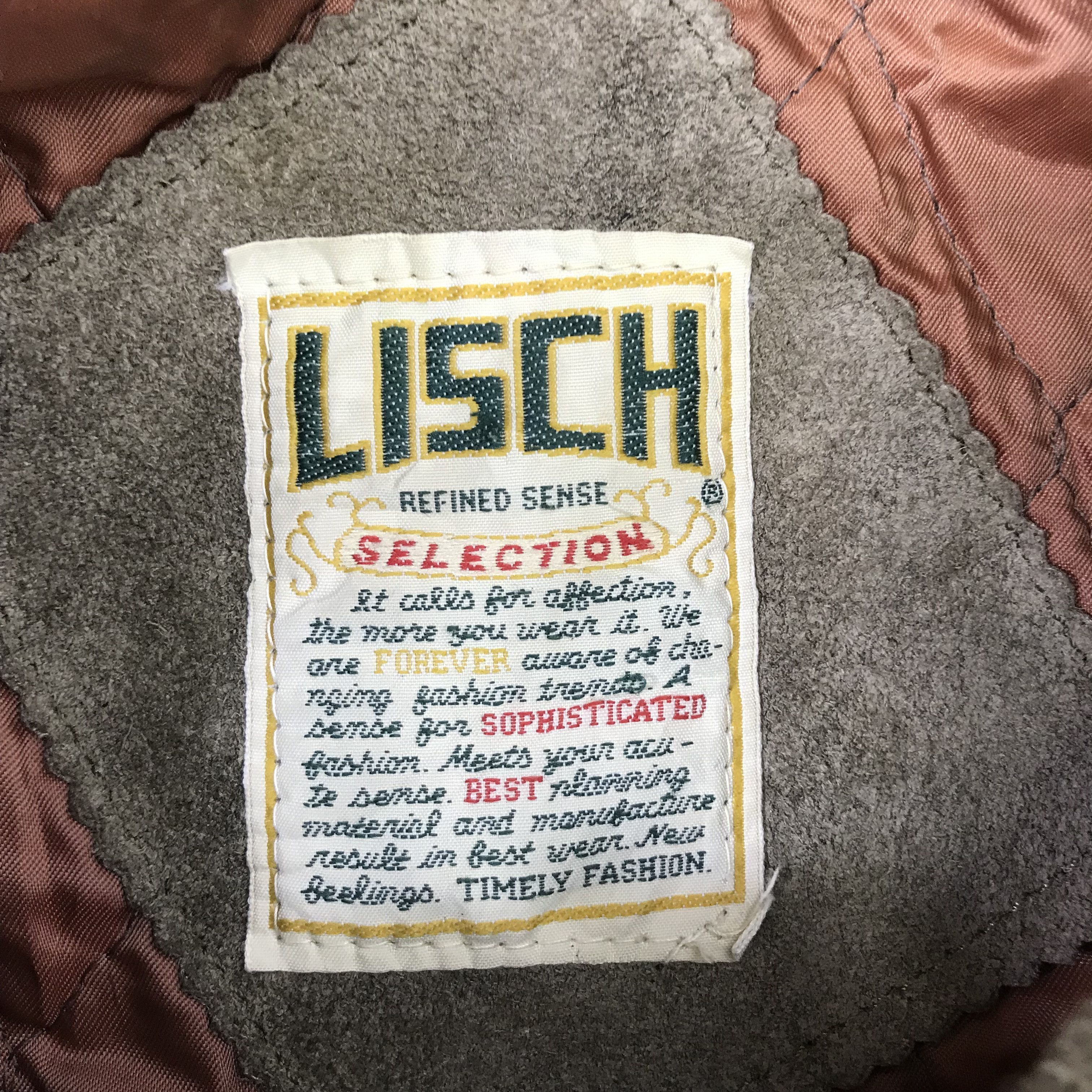 Vintage Vintage 90's Lisch Workwear Pure Leather Jacket Work Outfits Size US M / EU 48-50 / 2 - 9 Thumbnail