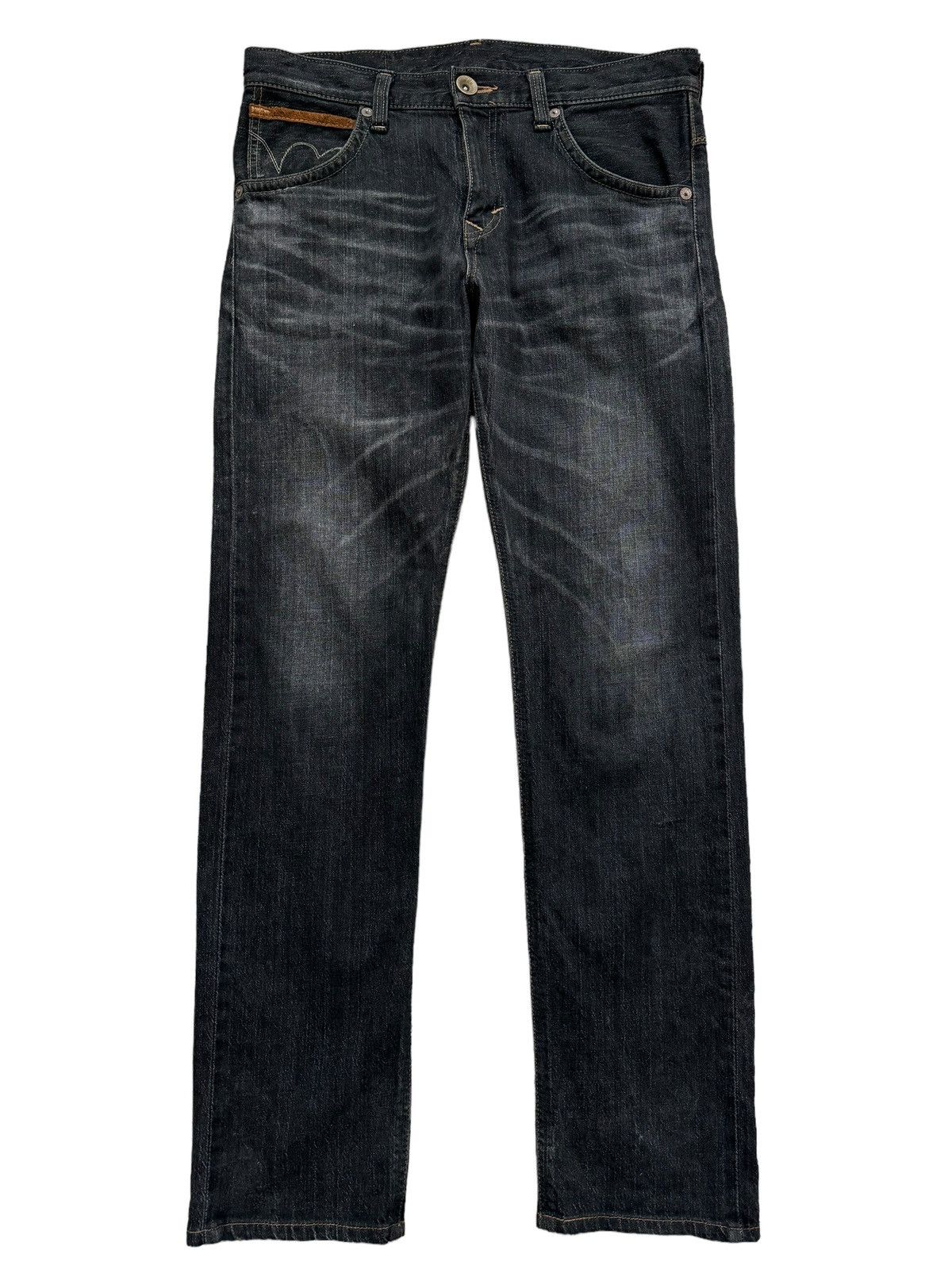 Edwin Vintage EDWIN XV Exclusive Black Denim Jeans Size US 35 - 7 Thumbnail