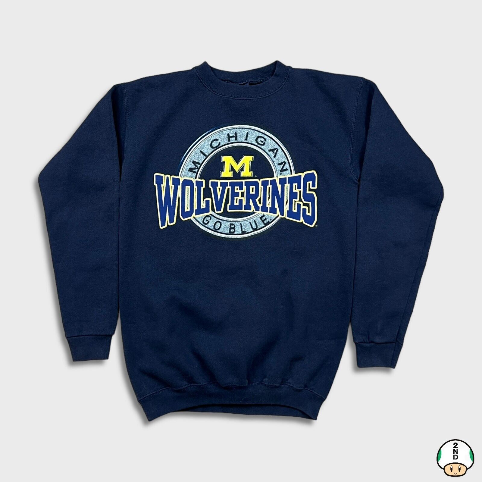 Vintage Michigan Wolverines University Sweatshirt Small 90s Pullover Size US S / EU 44-46 / 1 - 1 Thumbnail
