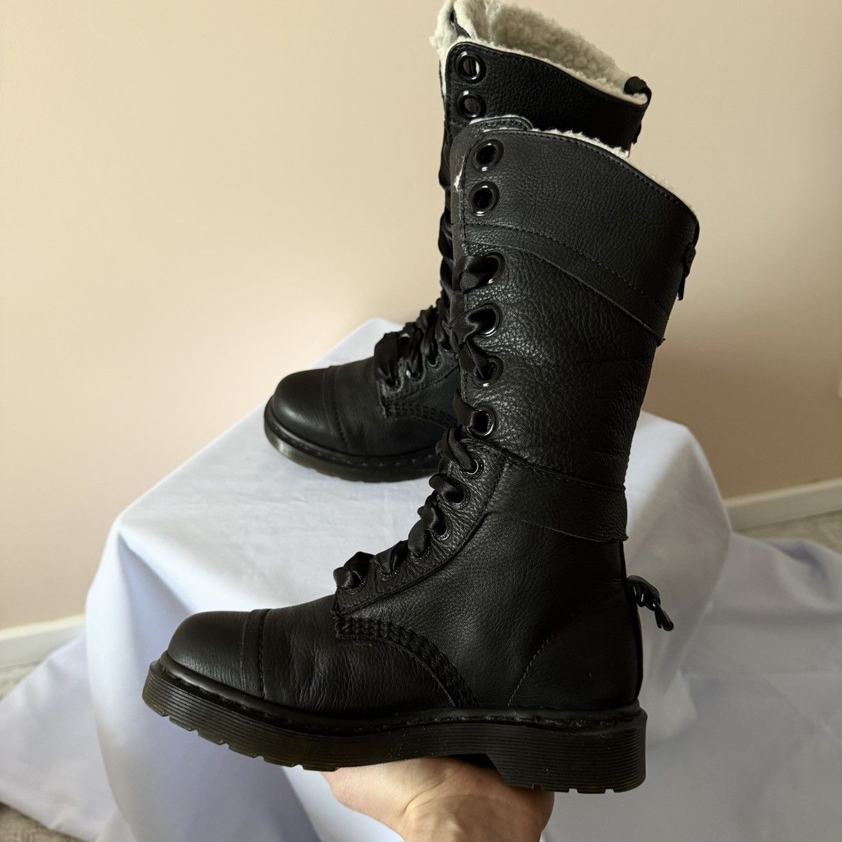 Dr. Martens Dr Martens 1914 Triumph Amilie Leather Biker Boots Heels Size US 6 / IT 36 - 10 Thumbnail