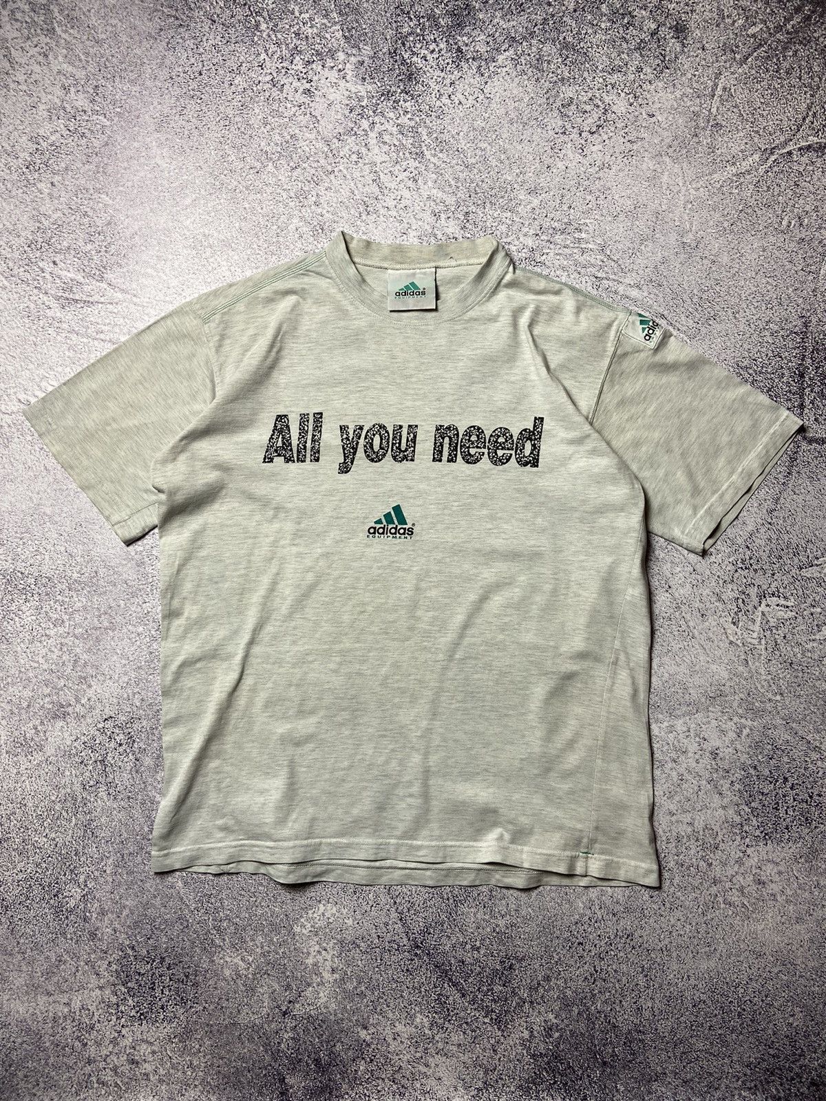 Adidas Vintage 90s Adidas Equipment All You Need Print Street Sport Size US L / EU 52-54 / 3 - 1 Thumbnail