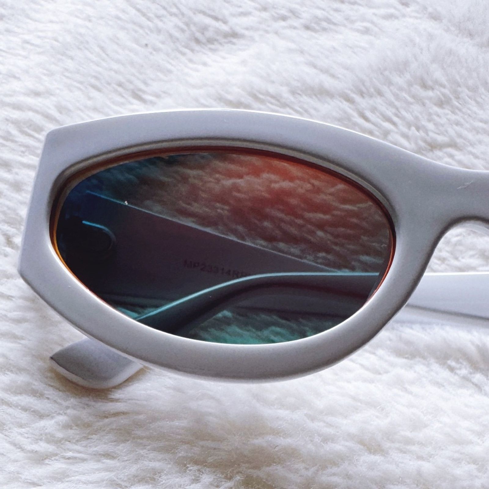 Other Francis Mirrored Orange with White Rim Sunglasses Size ONE SIZE - 2 Thumbnail