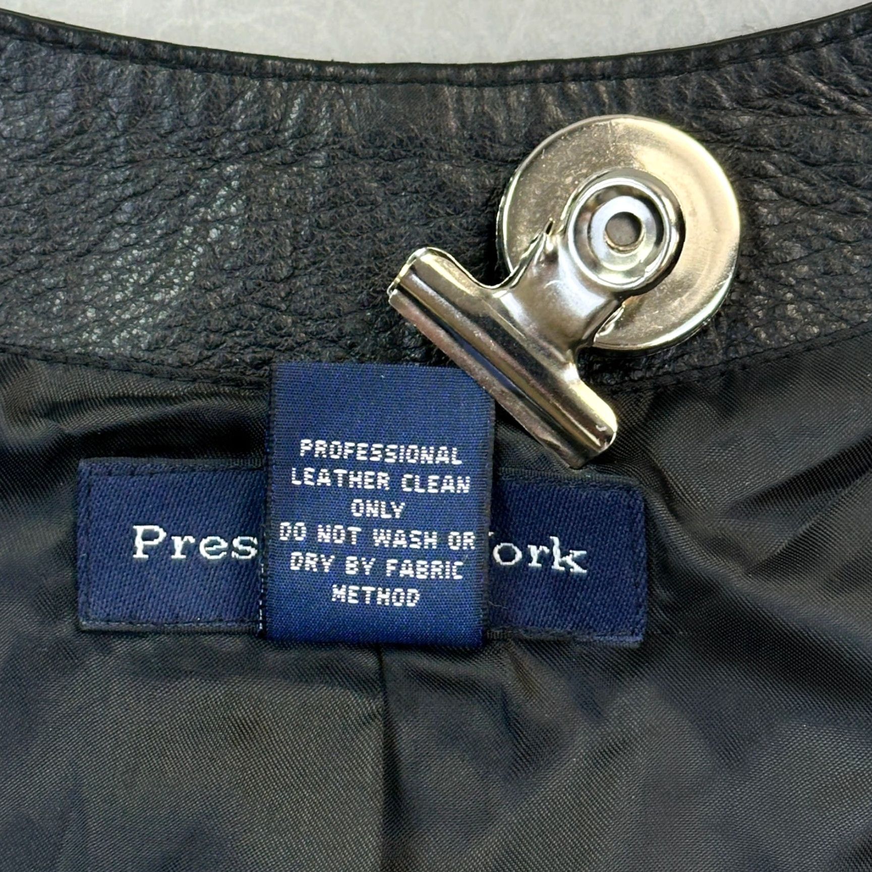 Preston & York VINTAGE Preston & York Vest Women's 12 Black Leather Full Zip Minimalist Casual Size XL / US 12-14 / IT 48-50 - 4 Thumbnail