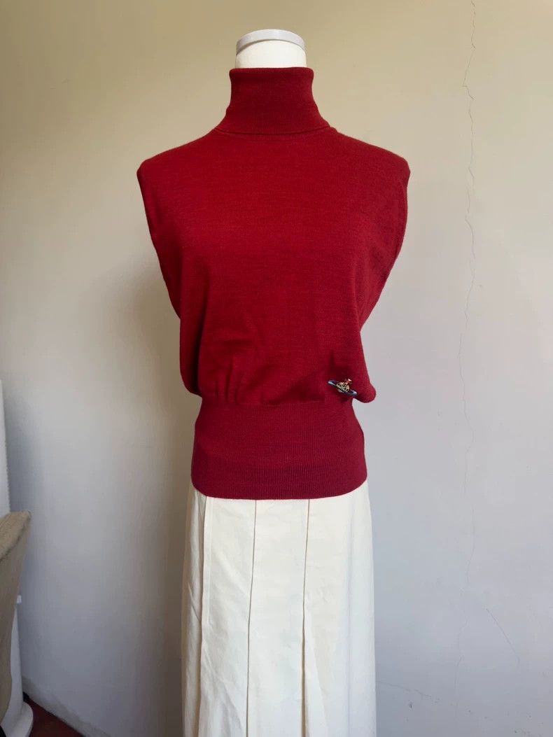 Vivienne Westwood Vivienne Westwood Sleeveless knit turtleneck T-shirt Size S / US 4 / IT 40 - 4 Thumbnail